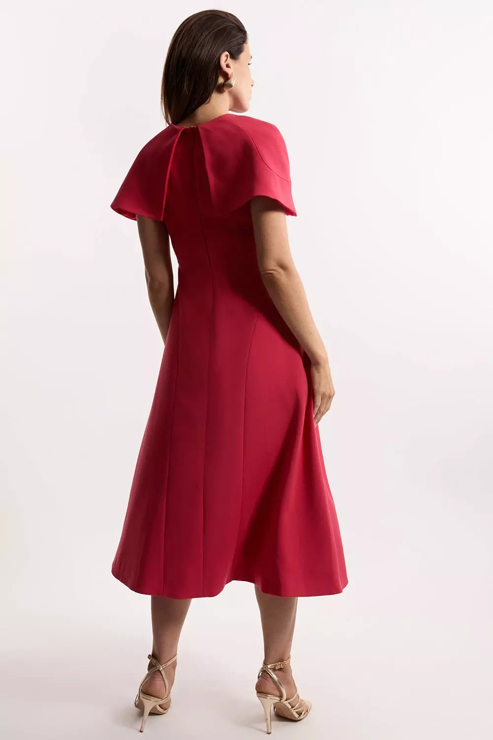 【KAREN MILLEN】プチ ジョーゼット織り プリーツマキシドレス 日本未入荷☆Karen Millen レーストップマキシドレス