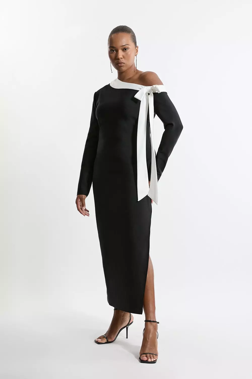 Karen millen contrast hem dress outlet