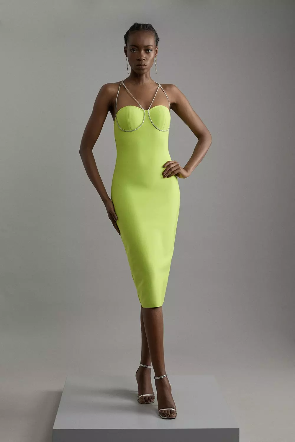 Lime bandage dress best sale