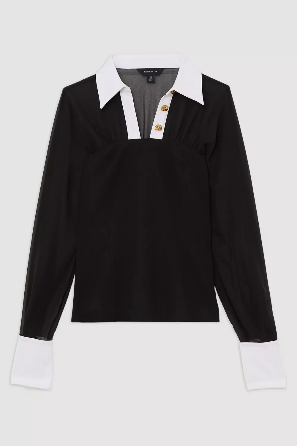 H beauty&youth WOOL GEORGETTE SHIRT Ｍ Slim Fit Polo Shirt - Sage green - Men | H&M US