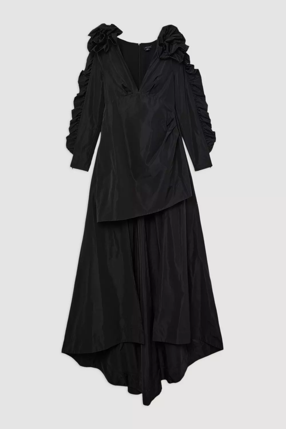 ★Karen Millen★ドラマチックなタフタのロゼット織りミニドレス Drama Taffeta Rosette Woven Mini Dress | Karen Millen