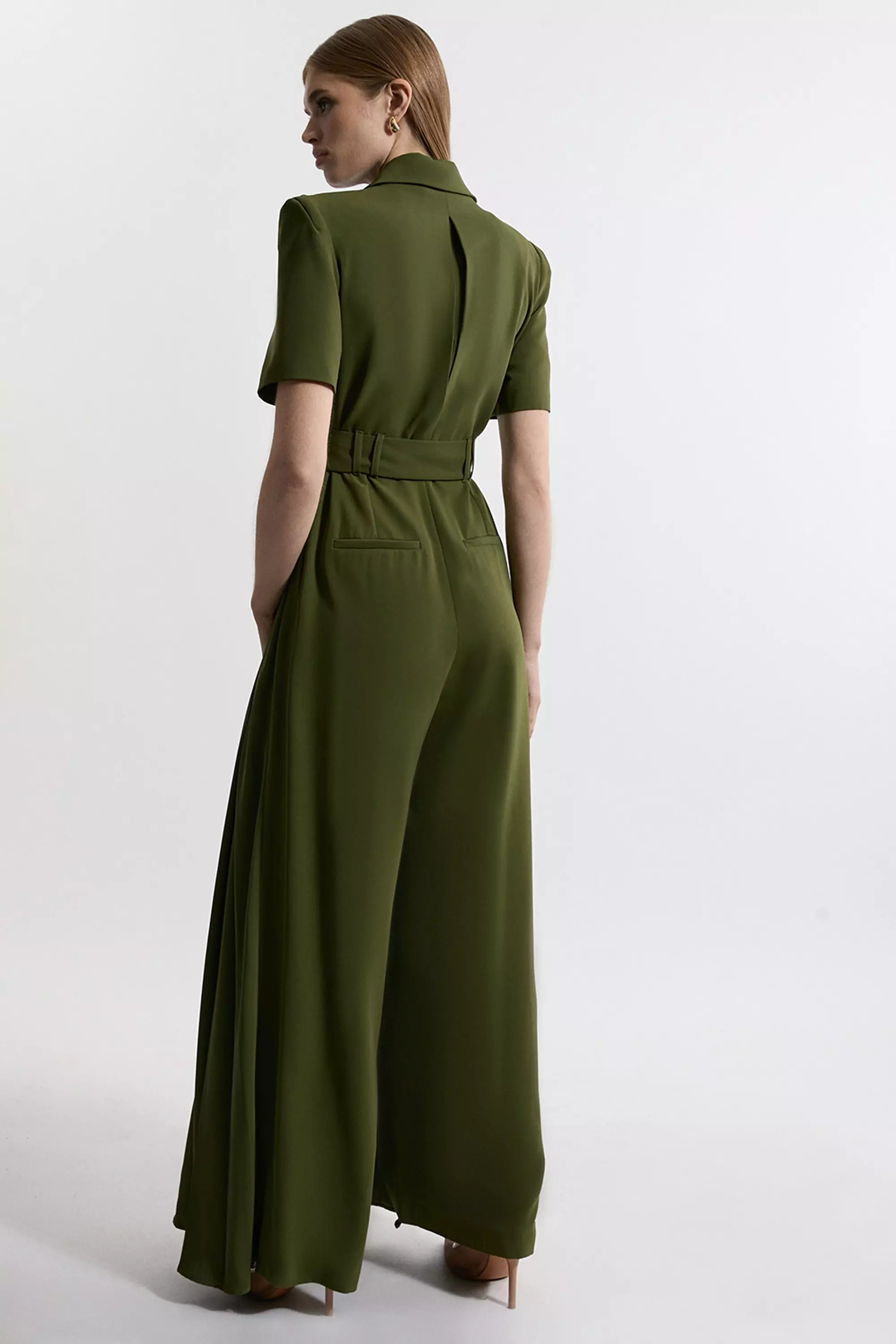 安心追跡【KAREN MILLEN】リリー柄ワイドレッグジャンプスーツ 安心追跡【KAREN MILLEN】リリー柄ワイドレッグジャンプスーツ
