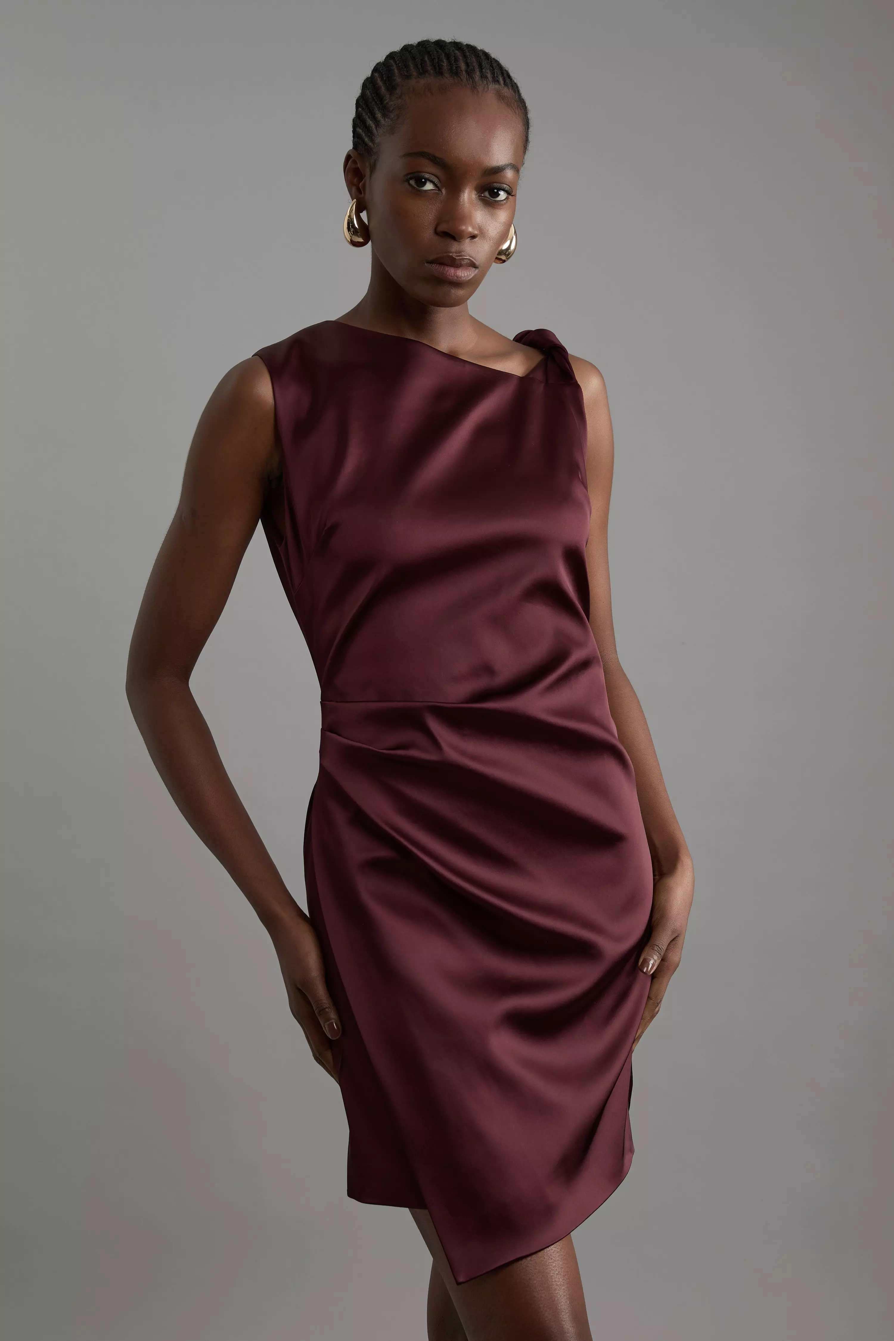 Karen millen satin bodycon dress sales