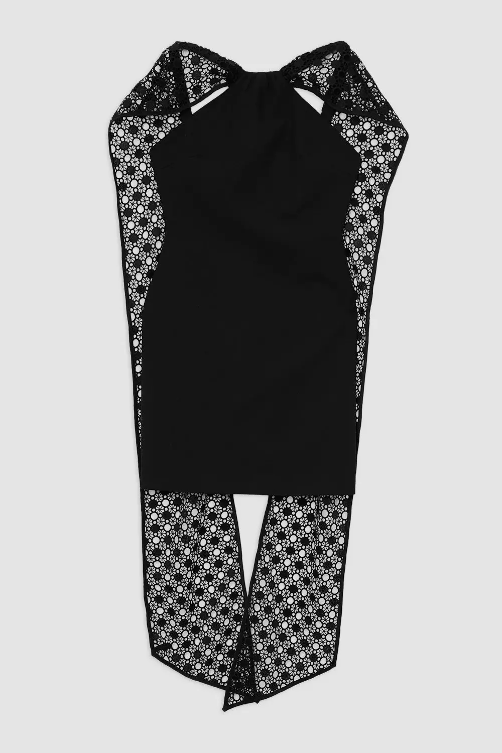 Petite Italian Satin Black Lace Mini Dress alternative image