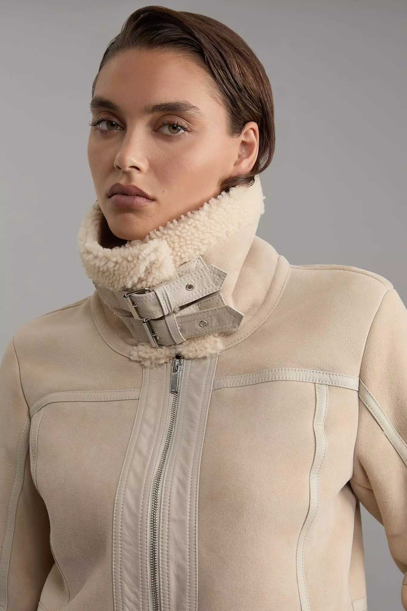 Karen millen wool aviator jacket outlet