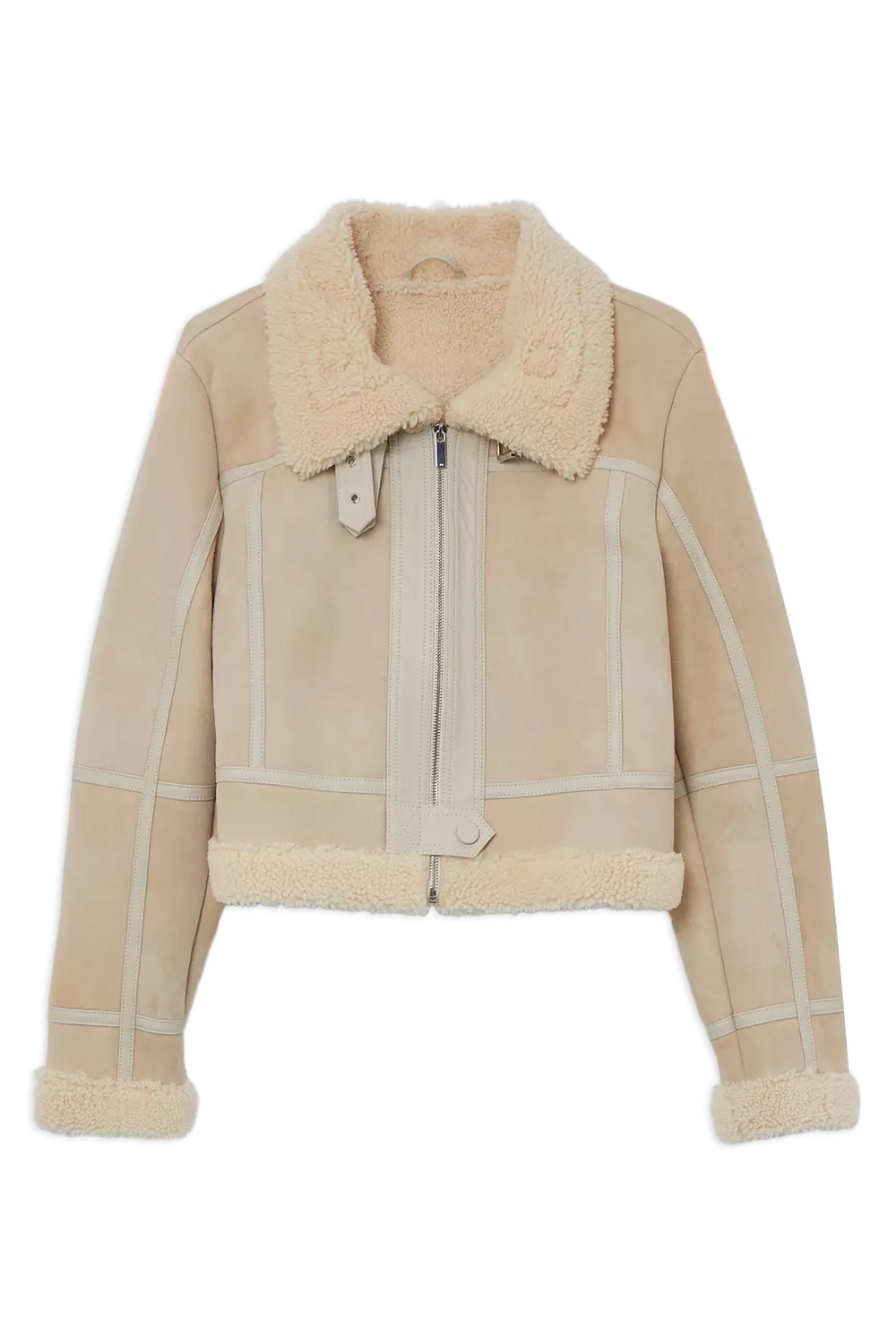 コート COVERNAT Women's Crop Shearling Collar Duffle Coat 5MM442 Shearling Crop Aviator Jacket | Karen Millen