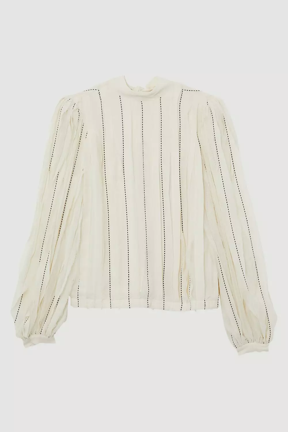 Lydia Millen Chiffon Top Stitch Detail Ruffle Woven Blouse
