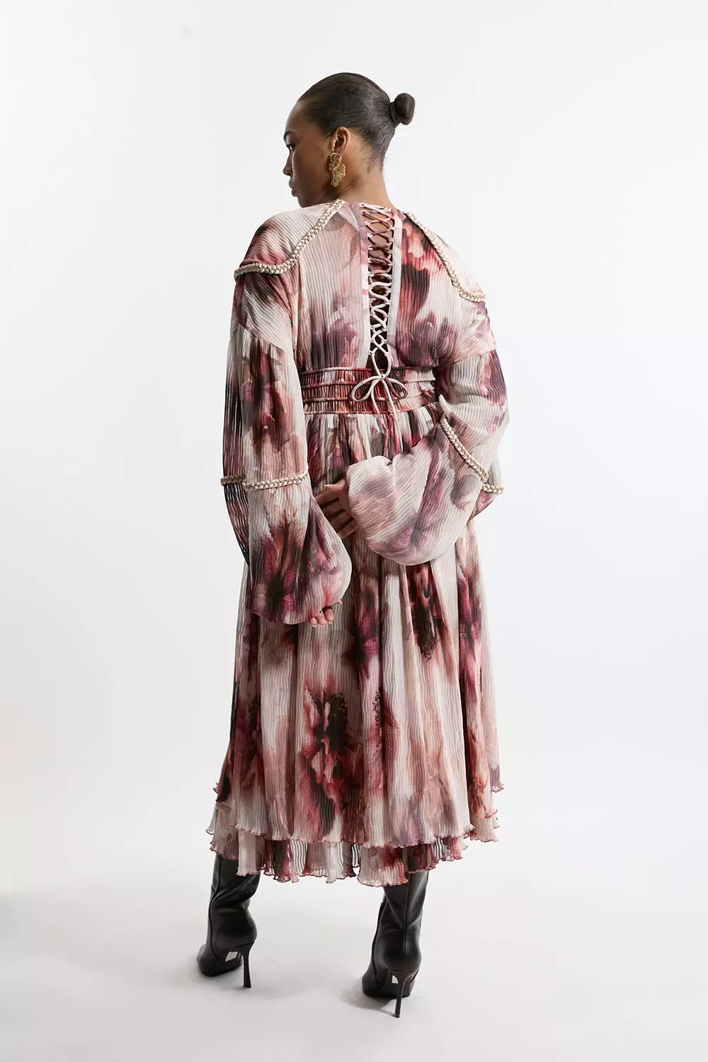 Mallorca Back Ribbon Floral Dress Sサイズ