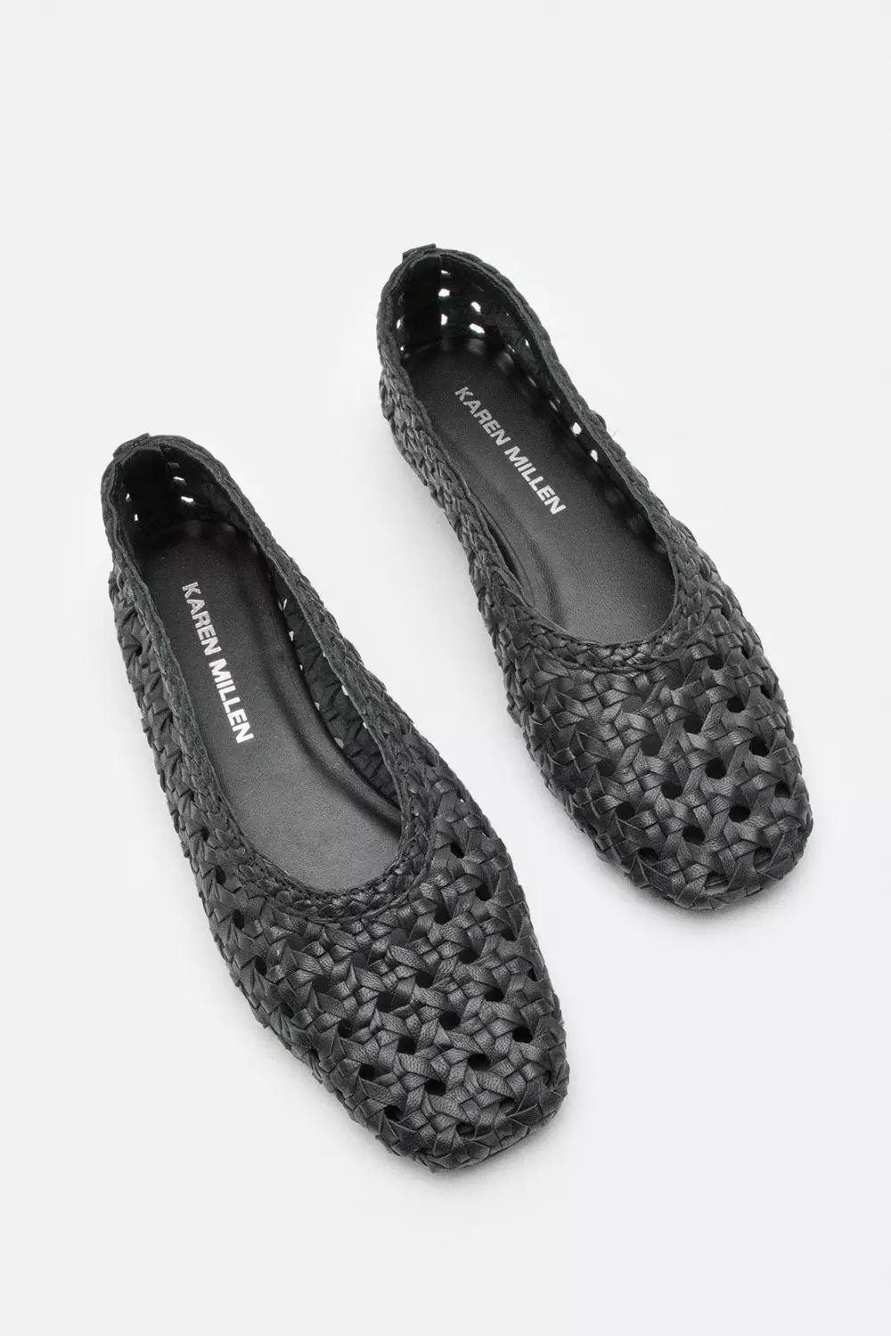 【送料&関税込】TotAme Woven Leather Ballerinas TOTEME Woven leather ballet flats | NET-A-PORTER