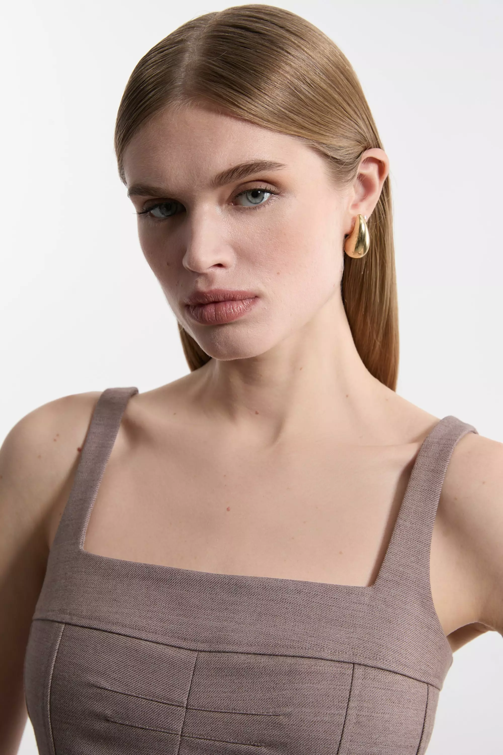 Plum Wool Blend Tailored Playsuit alternative image