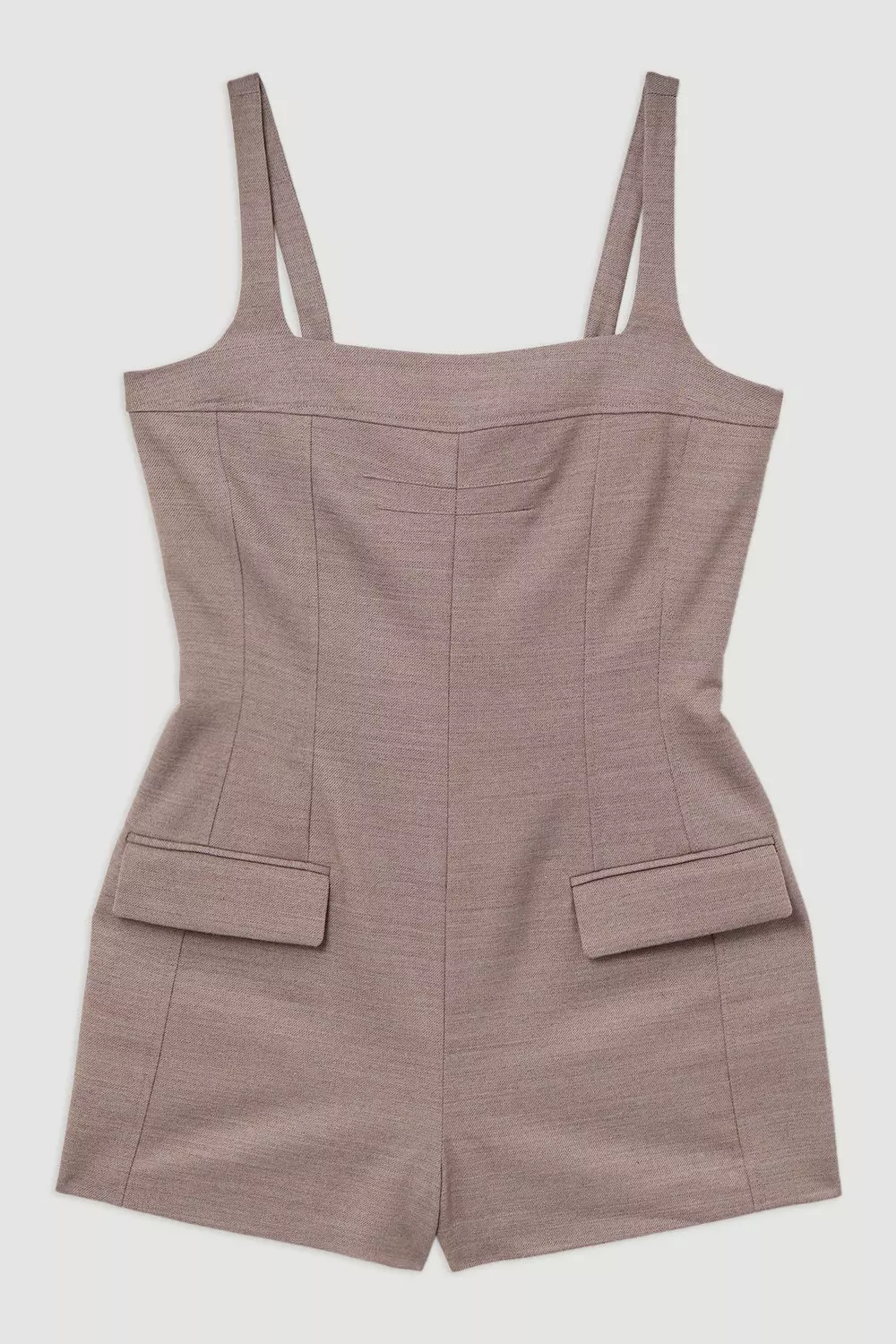 Plum Wool Blend Tailored Playsuit alternative image