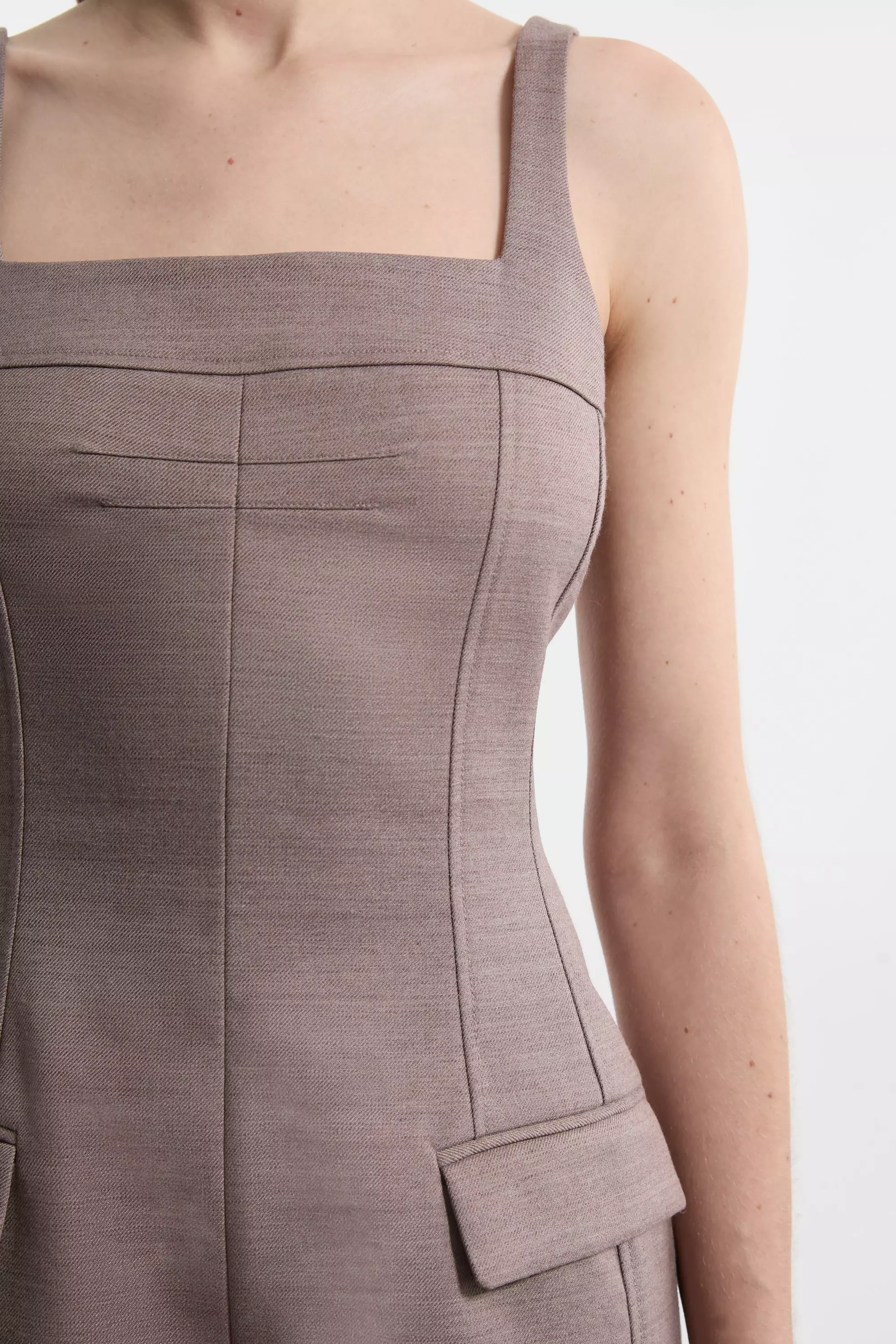 Plum Wool Blend Tailored Playsuit alternative image