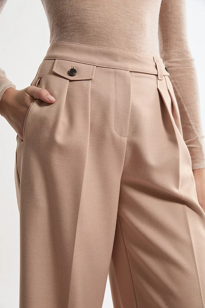 Wool Blend Tailored Wide Leg Pants | Karen Millen Wool Blend Tailored Wide Leg Pants | Karen Millen