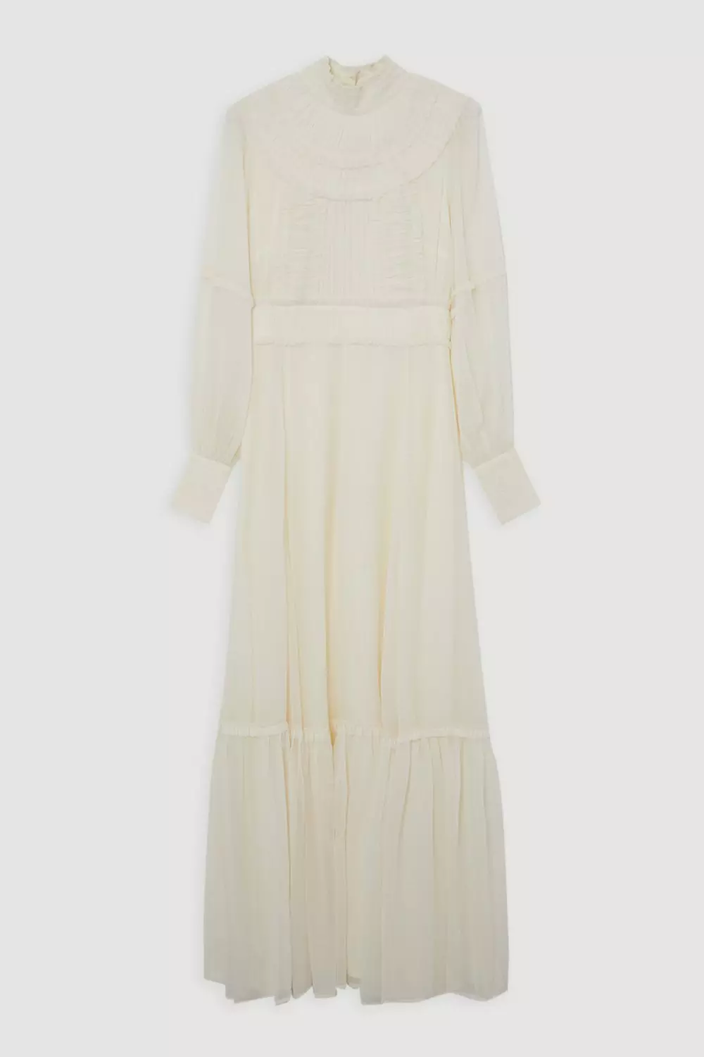 Lydia Millen Pleat Crinkle High Neck Drama Sleeve Woven