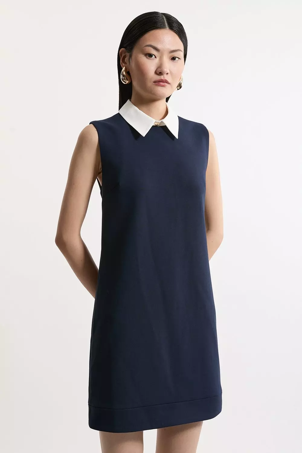 Sleeveless collared dress new arrivals