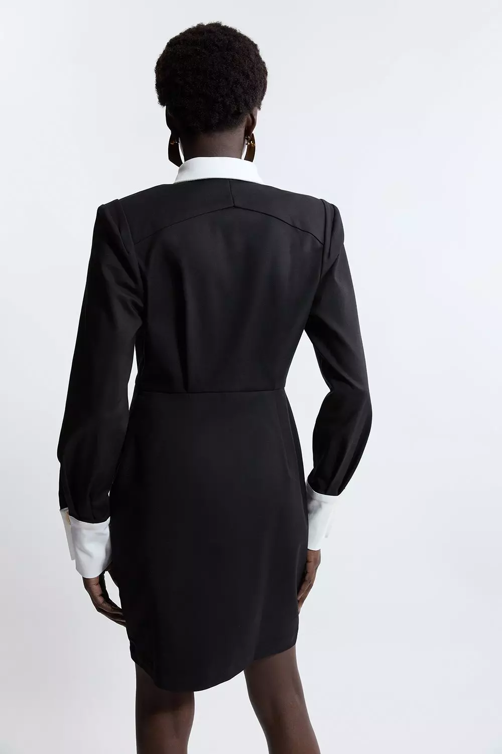 【KAREN MILLEN】フェイクレザーベルト付き ミディシャツドレス Faux Leather Belted Midi Shirt Dress | Karen Millen