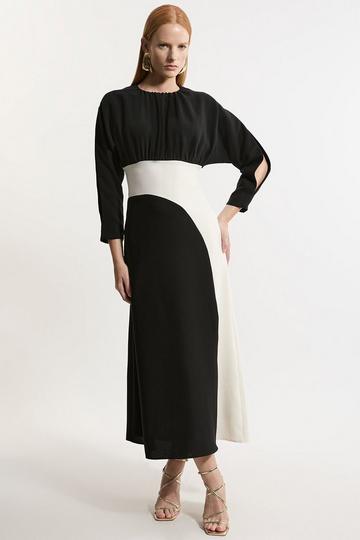 Soft Tailored Long Sleeve Maxi Dress mono