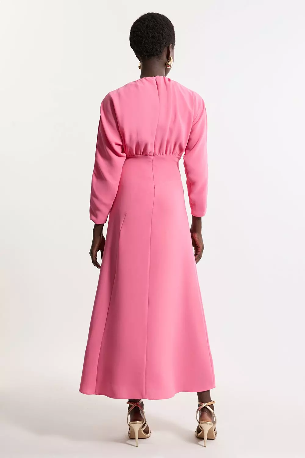 Long sleeve color block dress sales