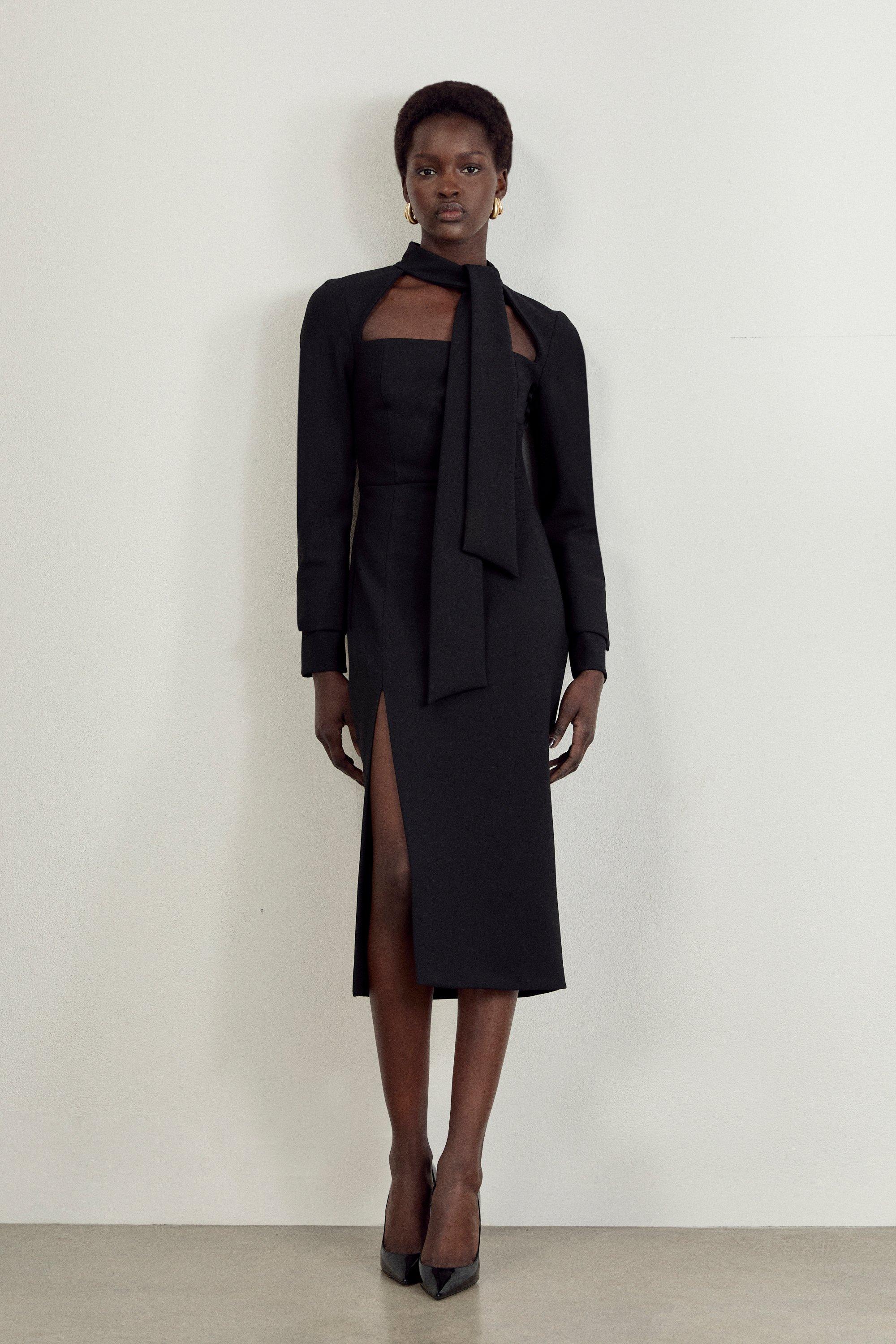 petite black tie gowns