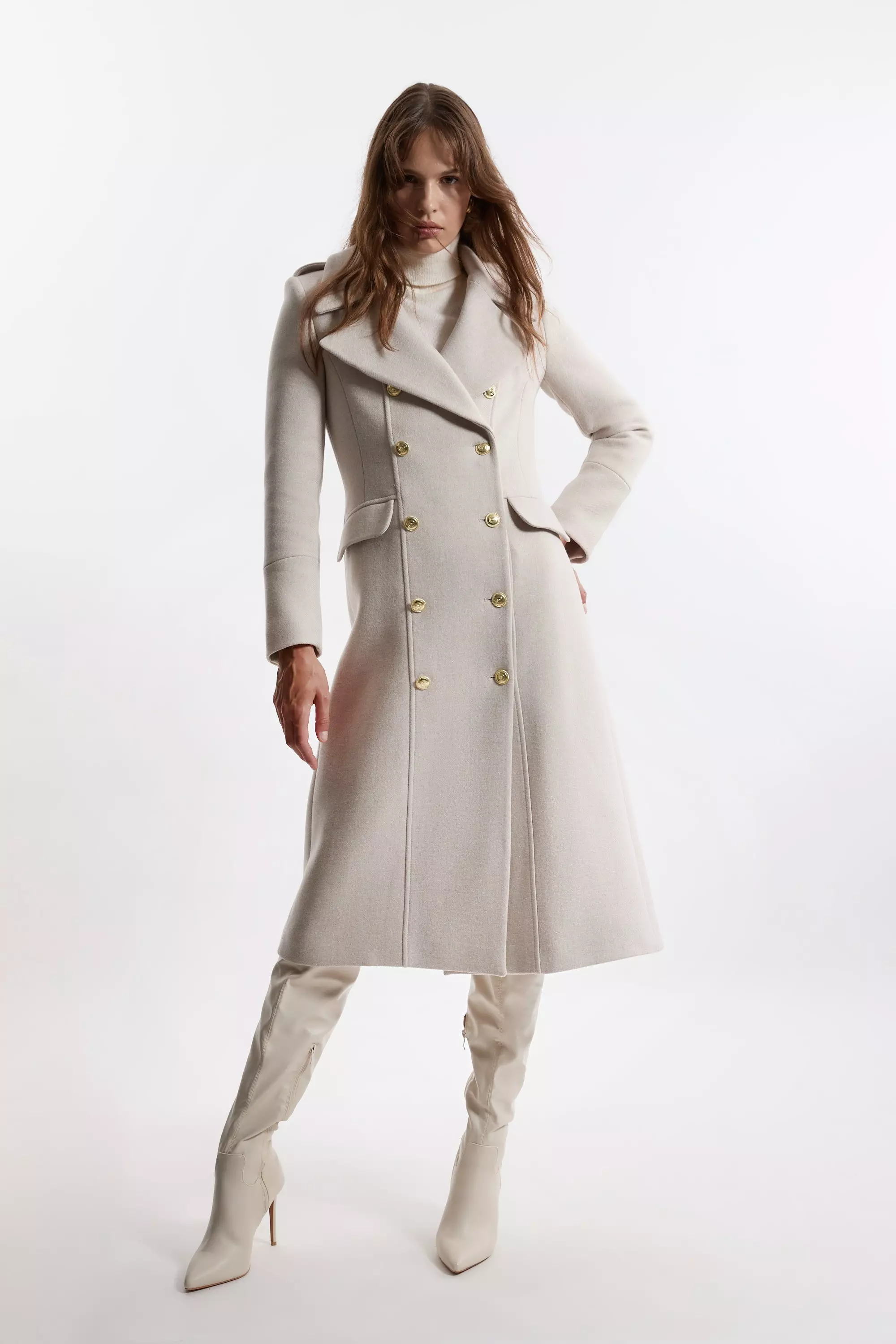 KAREN MILLEN プレミアムイタリアンマンテコウール ミディコート bkk21849_oatmeal_xl?$
