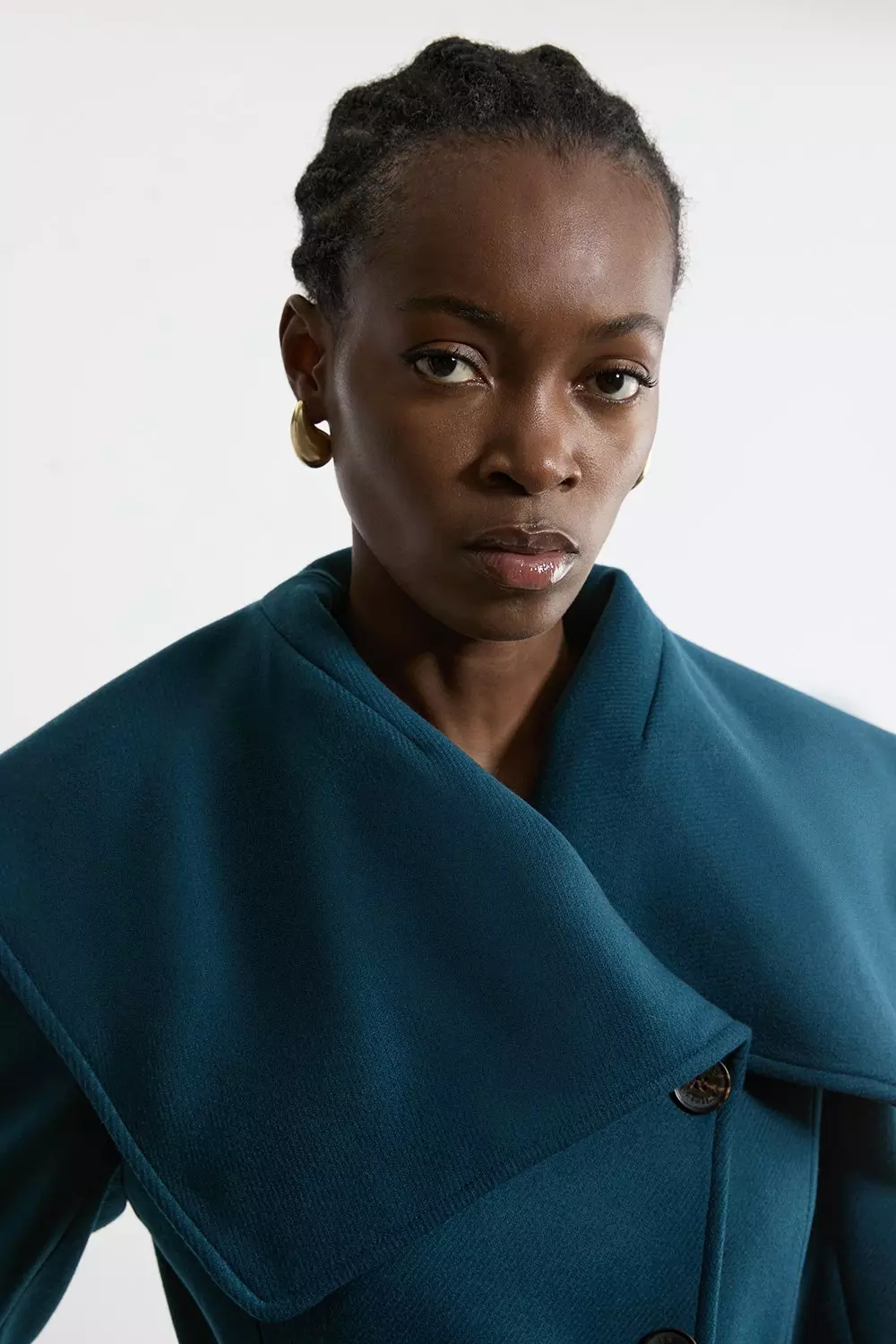 Premium Italian Manteco Wool Cape Full Skirted Belted Maxi