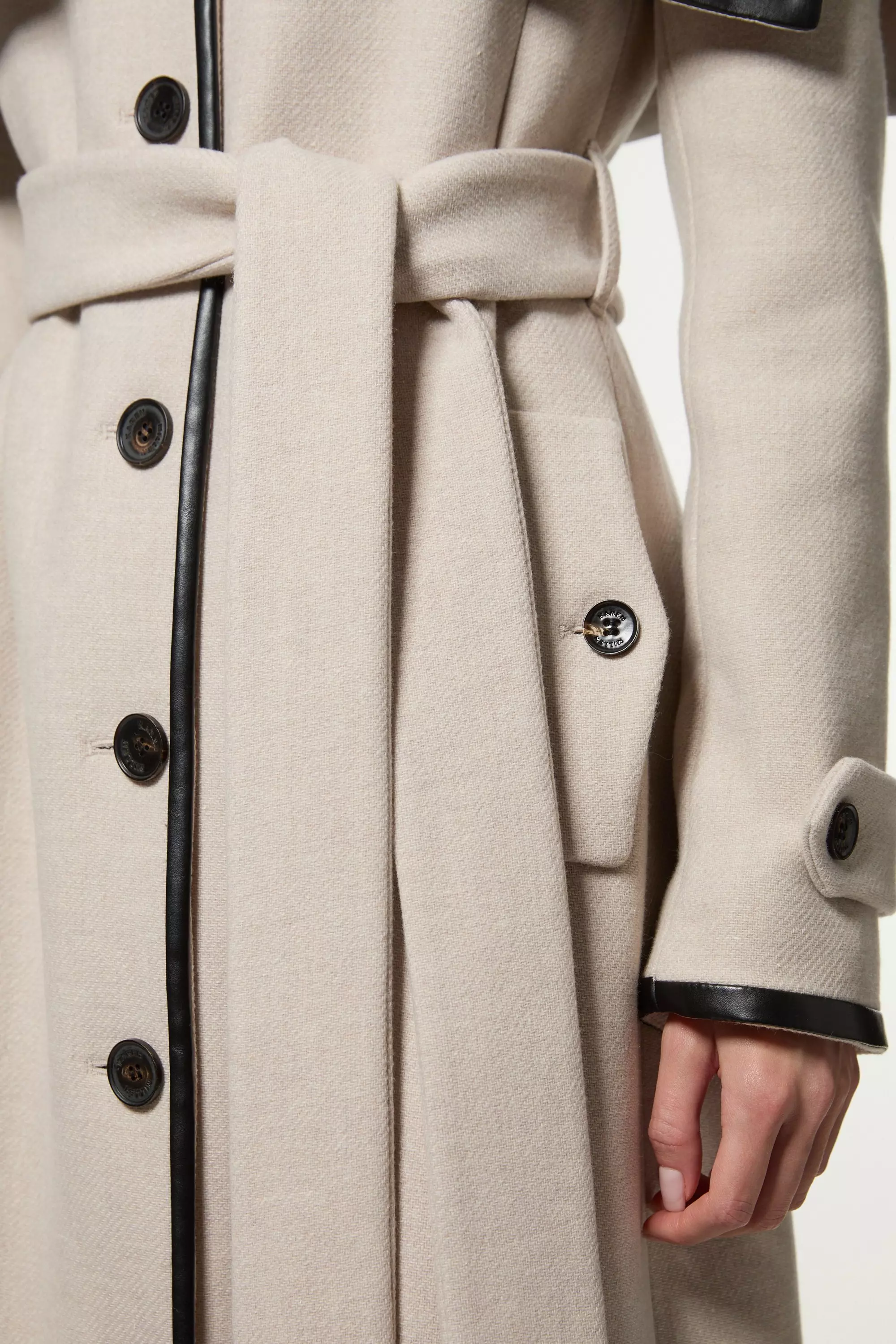 KAREN MILLEN プレミアムイタリアンウール ミディミダクシコート Premium Italian Wool Storm Flap Belted Tailored Midaxi Coat