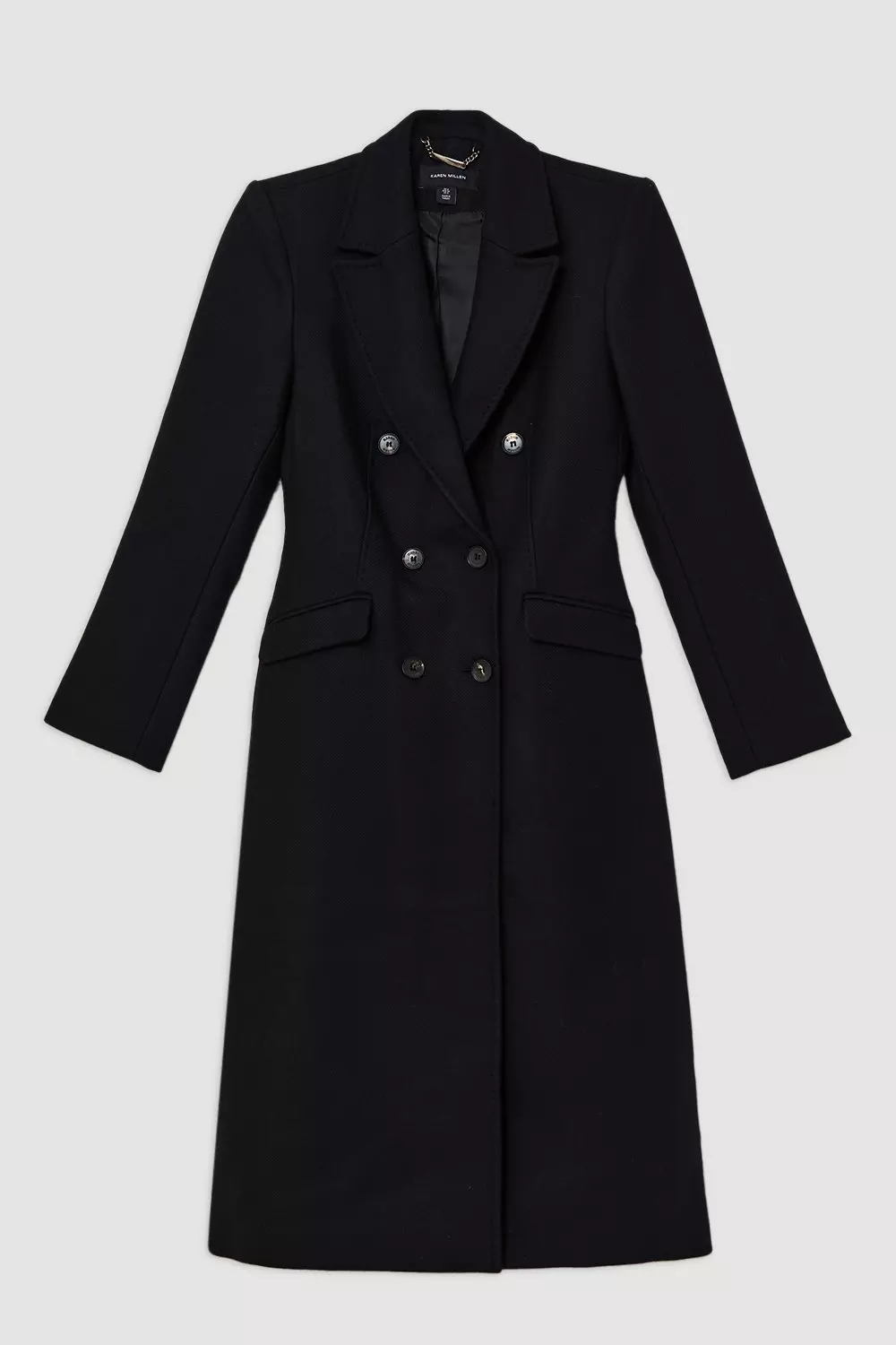 Italian Wool Double Breasted Cape Over Coat | Karen Millen