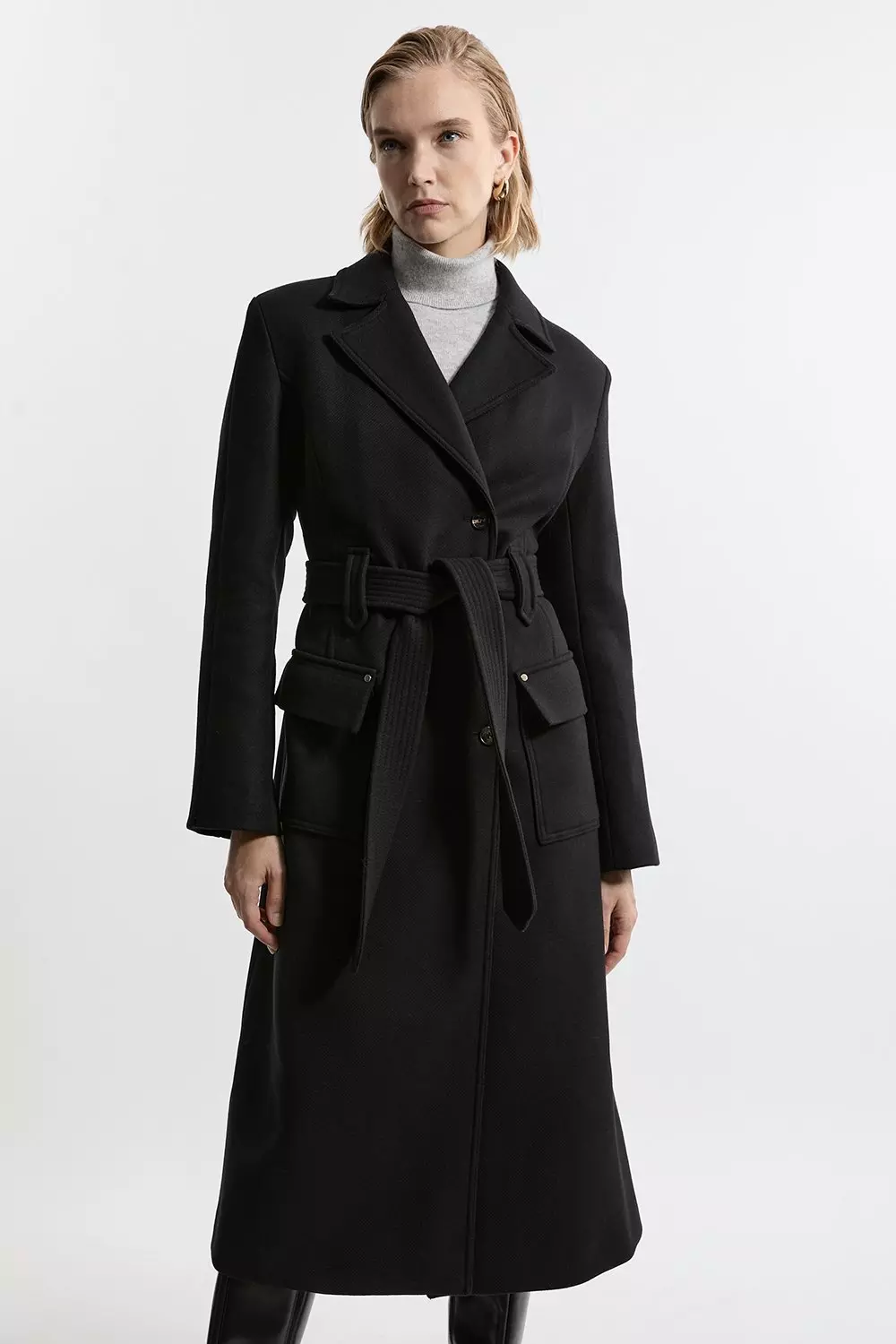 semoh” Italian Wool Old Coat Black” | Lapel online store