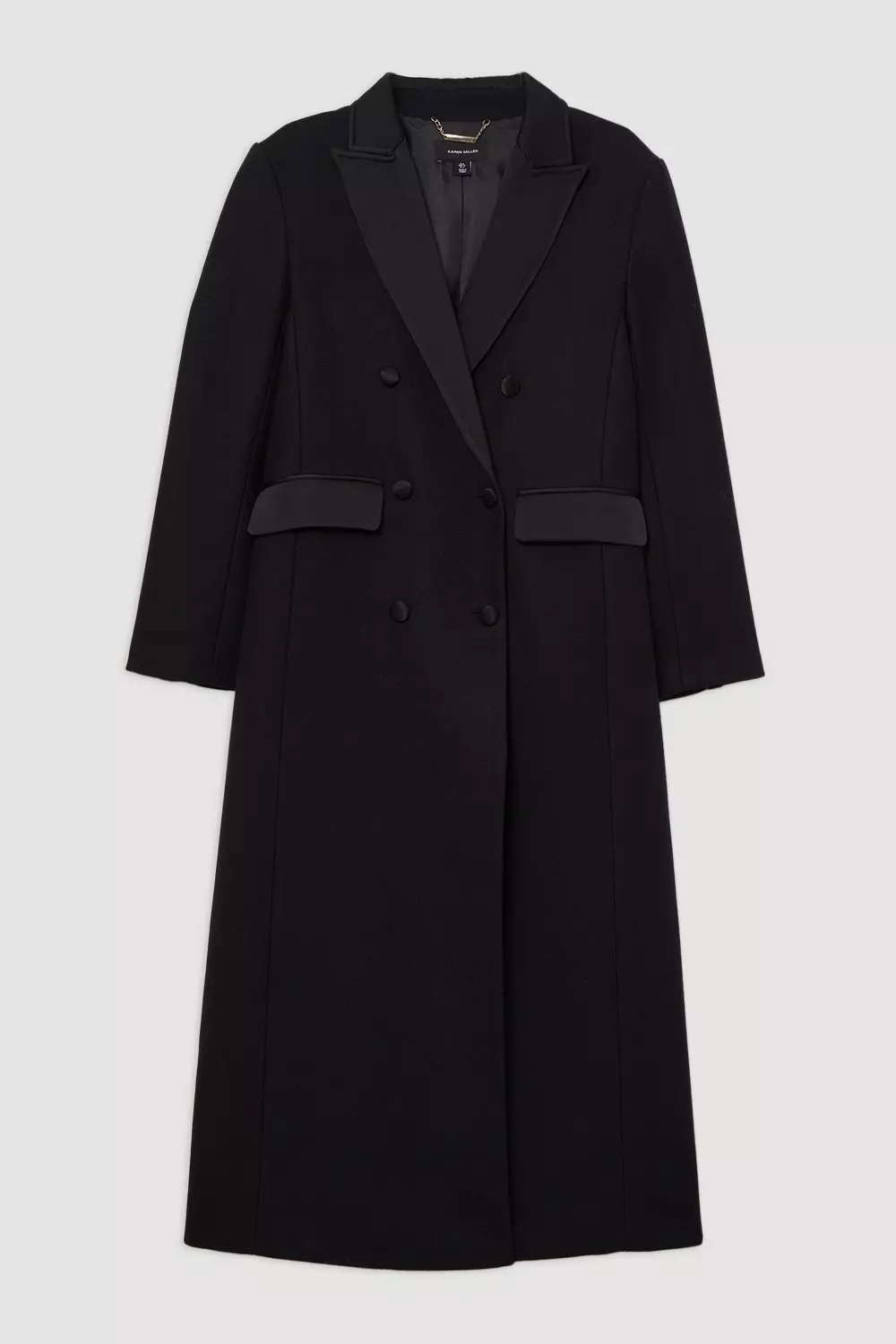 Premium Italian Manteco Wool Satin Collar Double Breasted