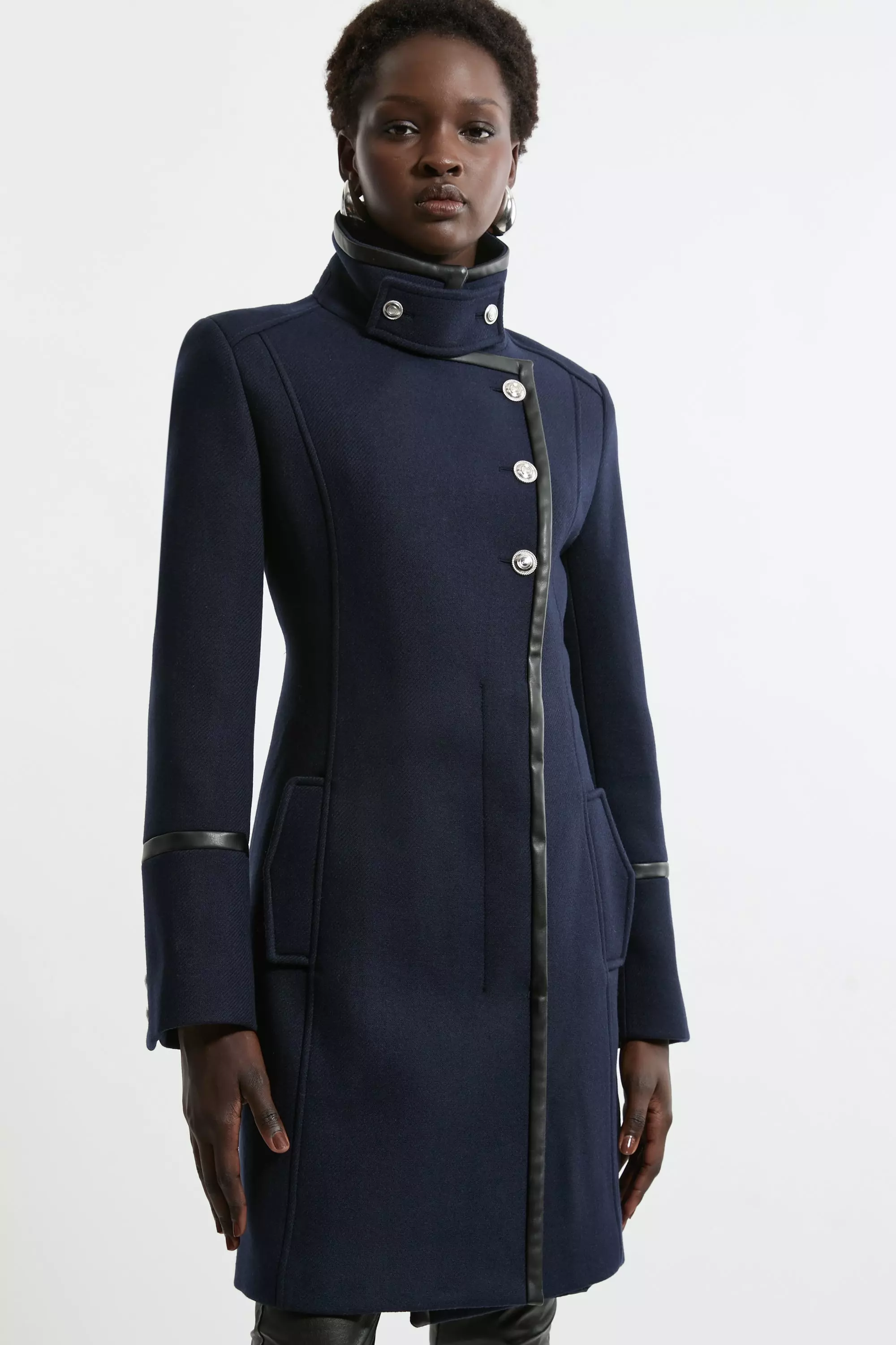 Blue short shops coat