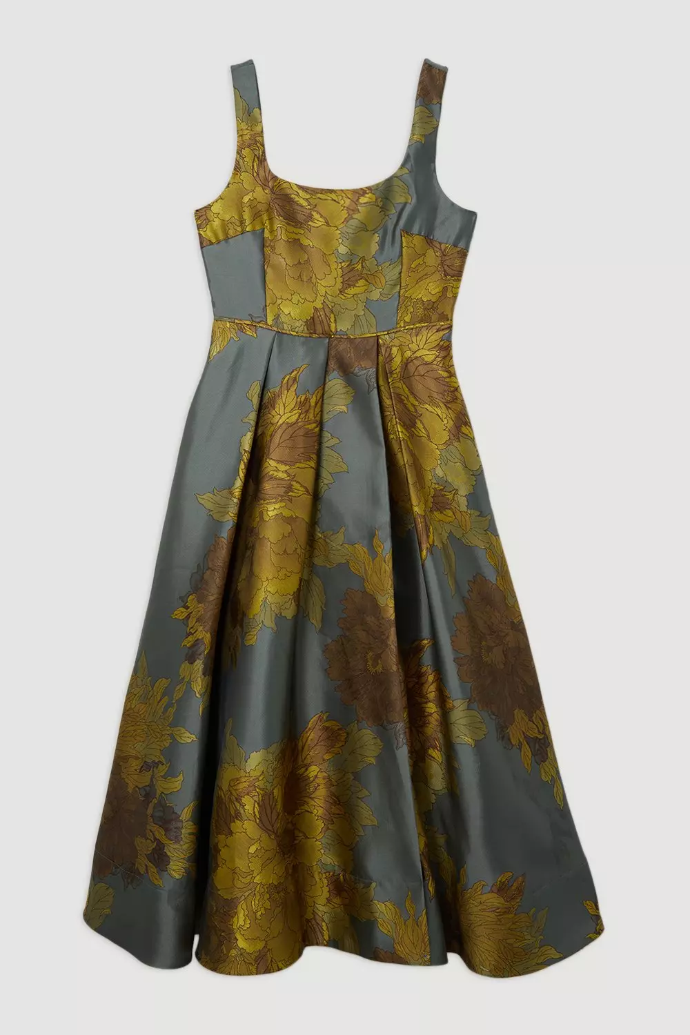 Lydia Millen Floral Jacquard Wrap Detail Woven Prom Dress