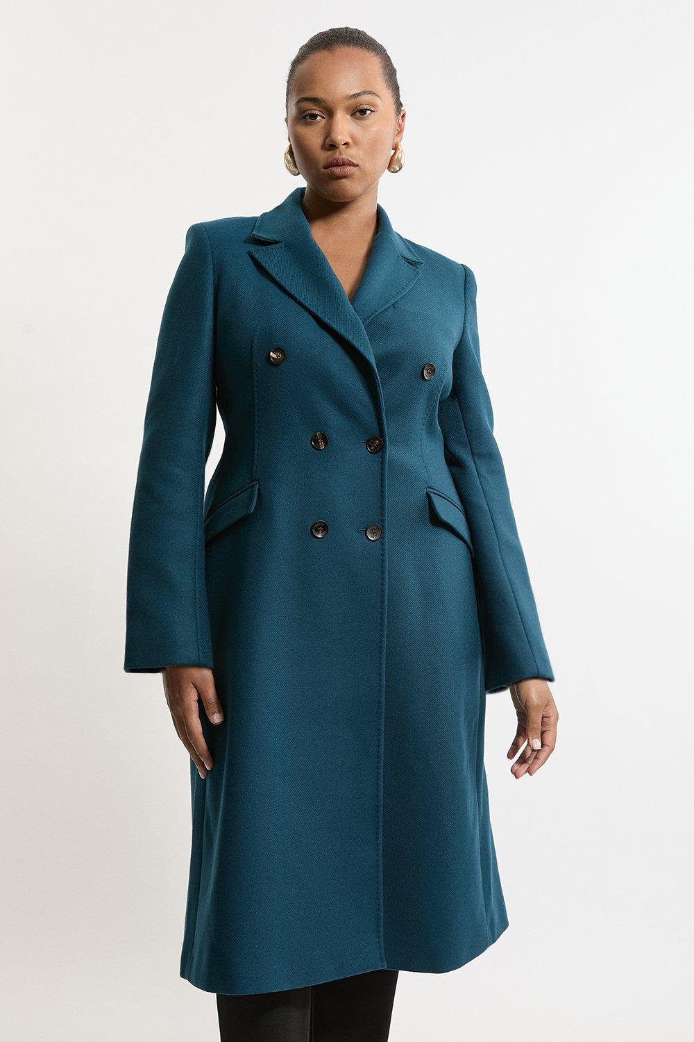 Pale blue wool coat online