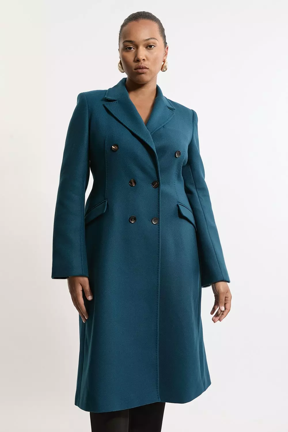 Plus size teal coat on sale