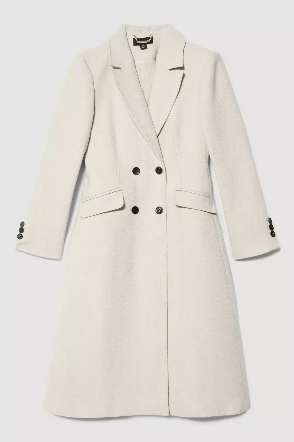 muguet stand collar midi coat