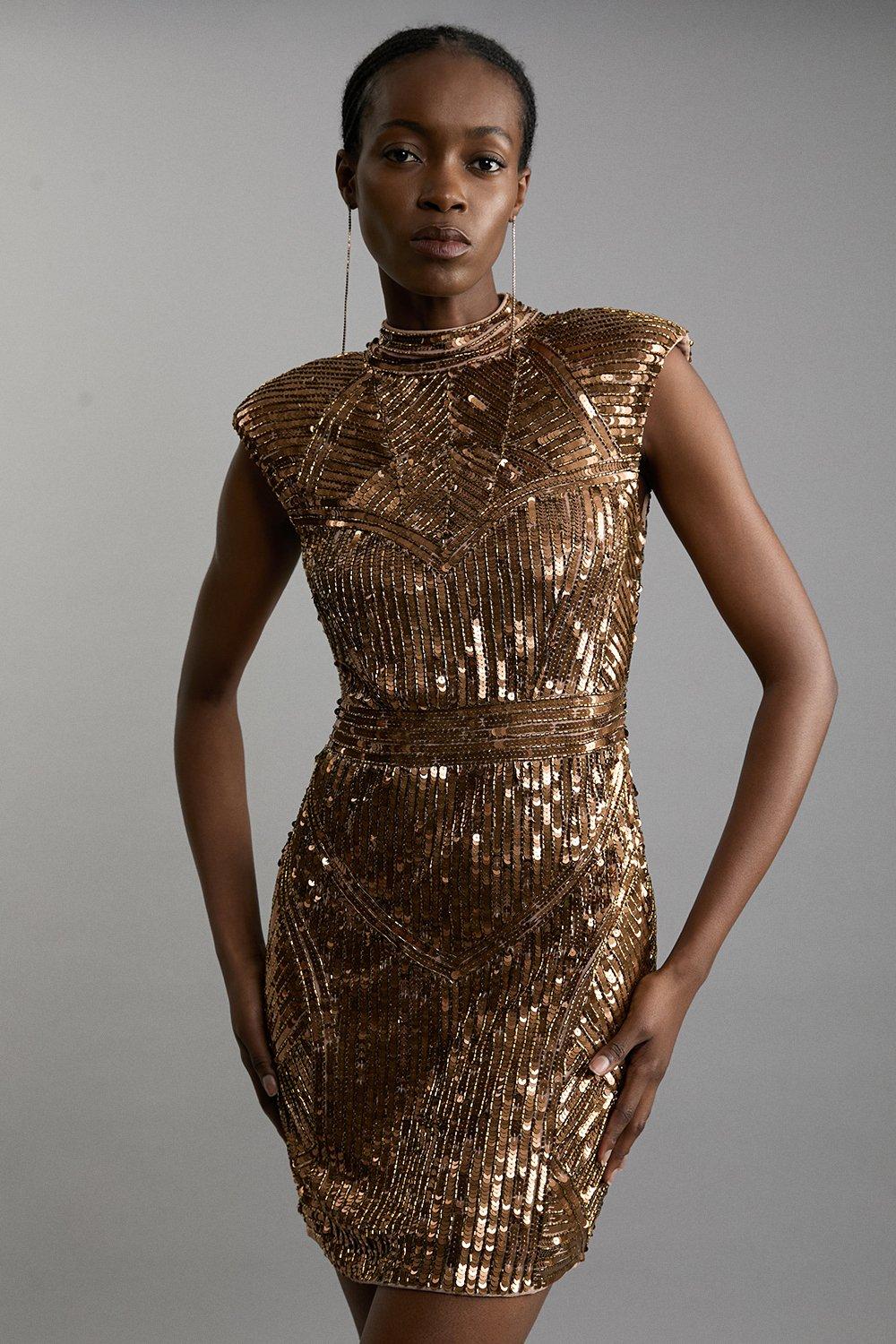 Gold dress for christmas party hotsell