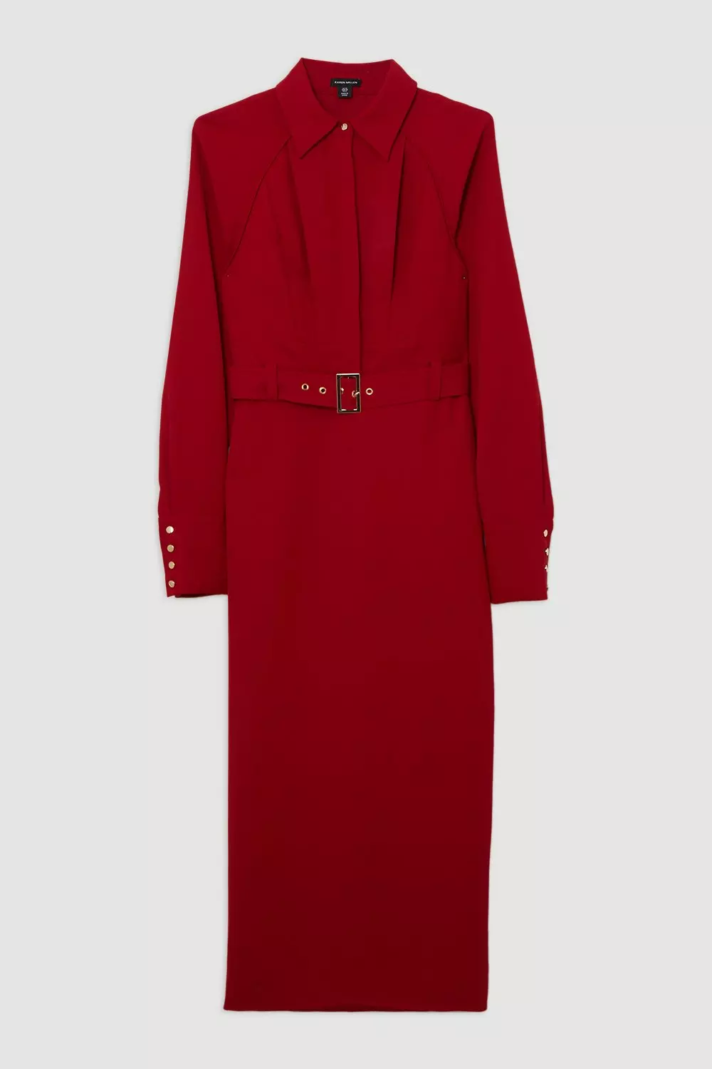 Tall Twill Collared Woven Maxi Dress | Karen Millen