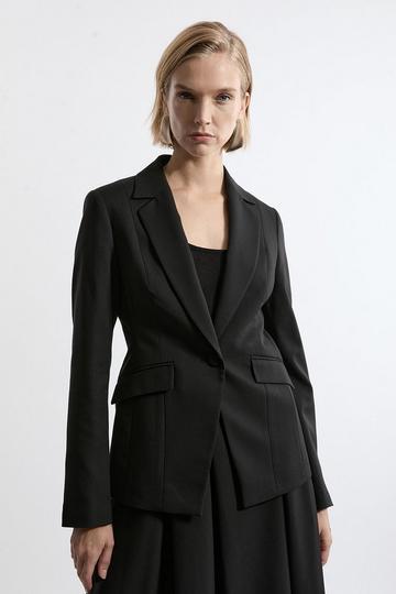 Tailored Twill Single Breasted Jacket