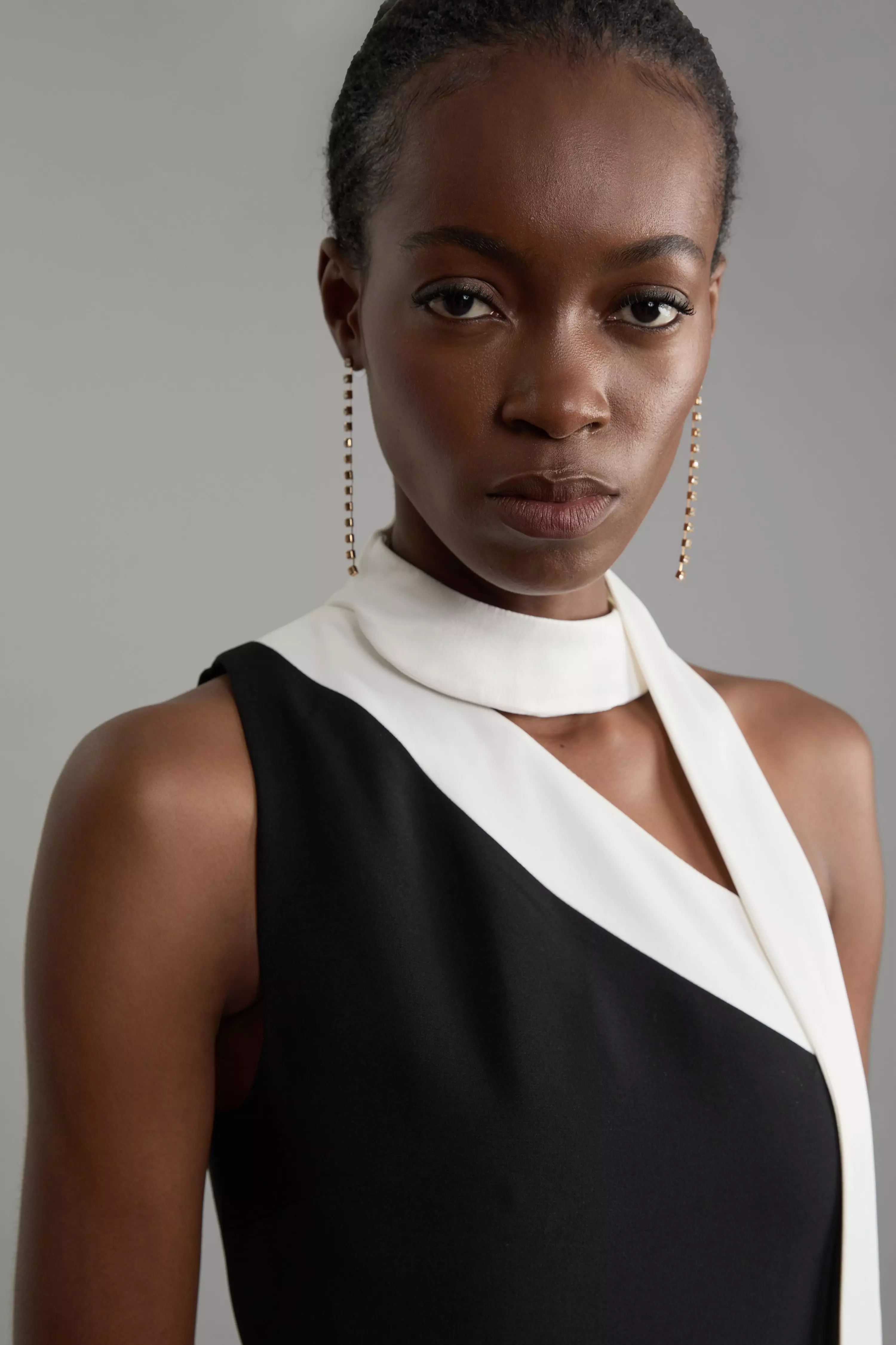 Soft Tailored Asymmetric Maxi Dress | Karen Millen
