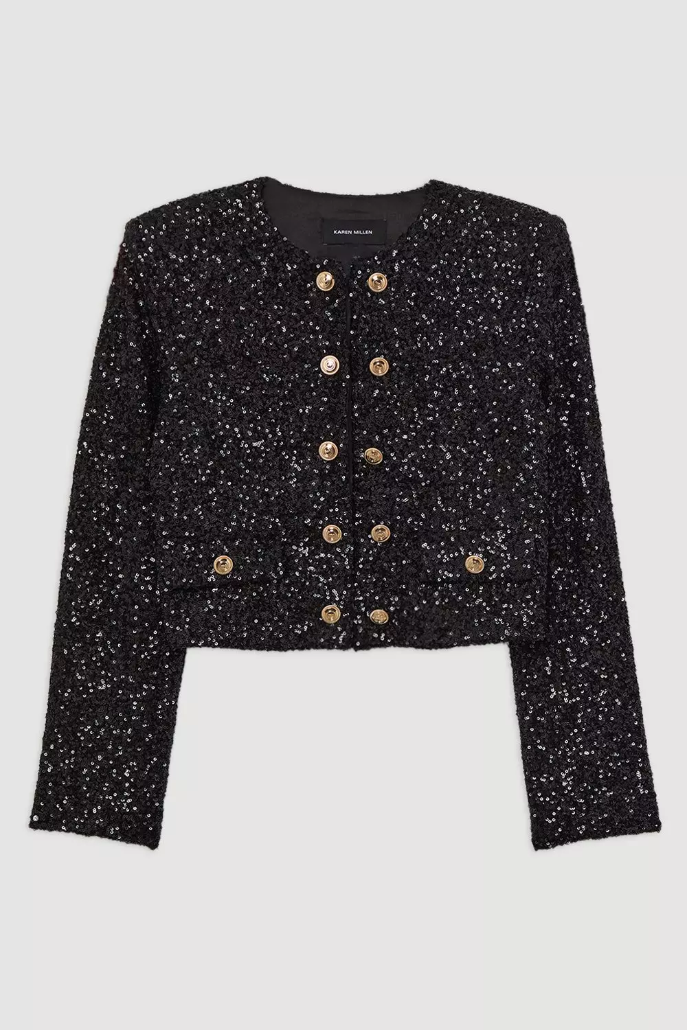 KAREN MILLEN レザージャケット ジップ ショート ブラック m_633753178bb2e24cc8094bc2.jpg