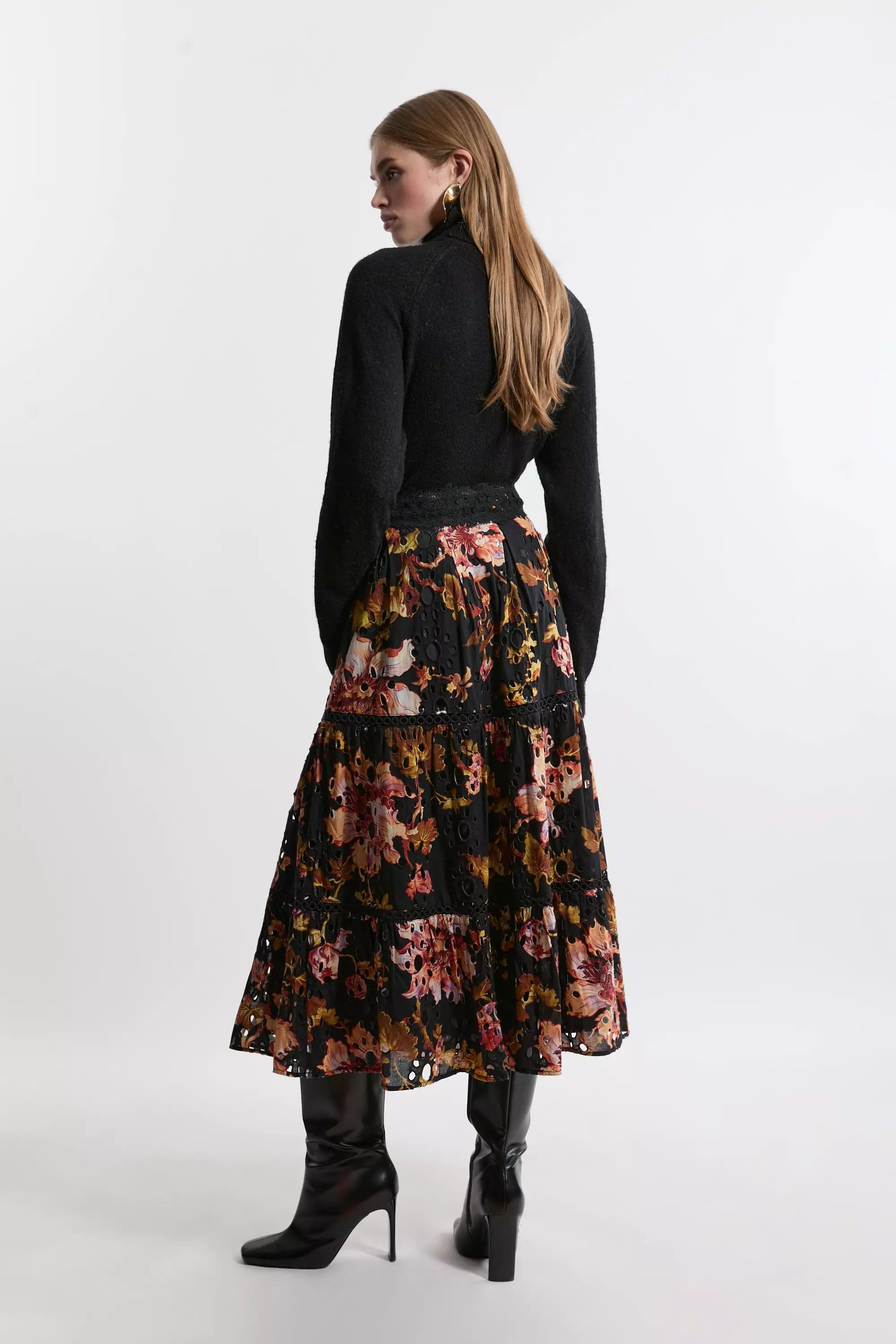 スカート W WIRE SKIRT MIDI SKIRT Keely Textured Midi Skirt– ASTR the Label