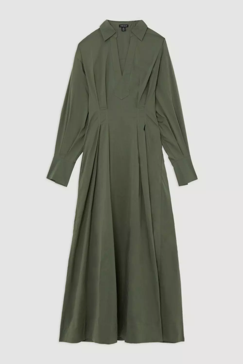 Poplin Balloon Sleeve Woven Shirt Dress | Karen Millen