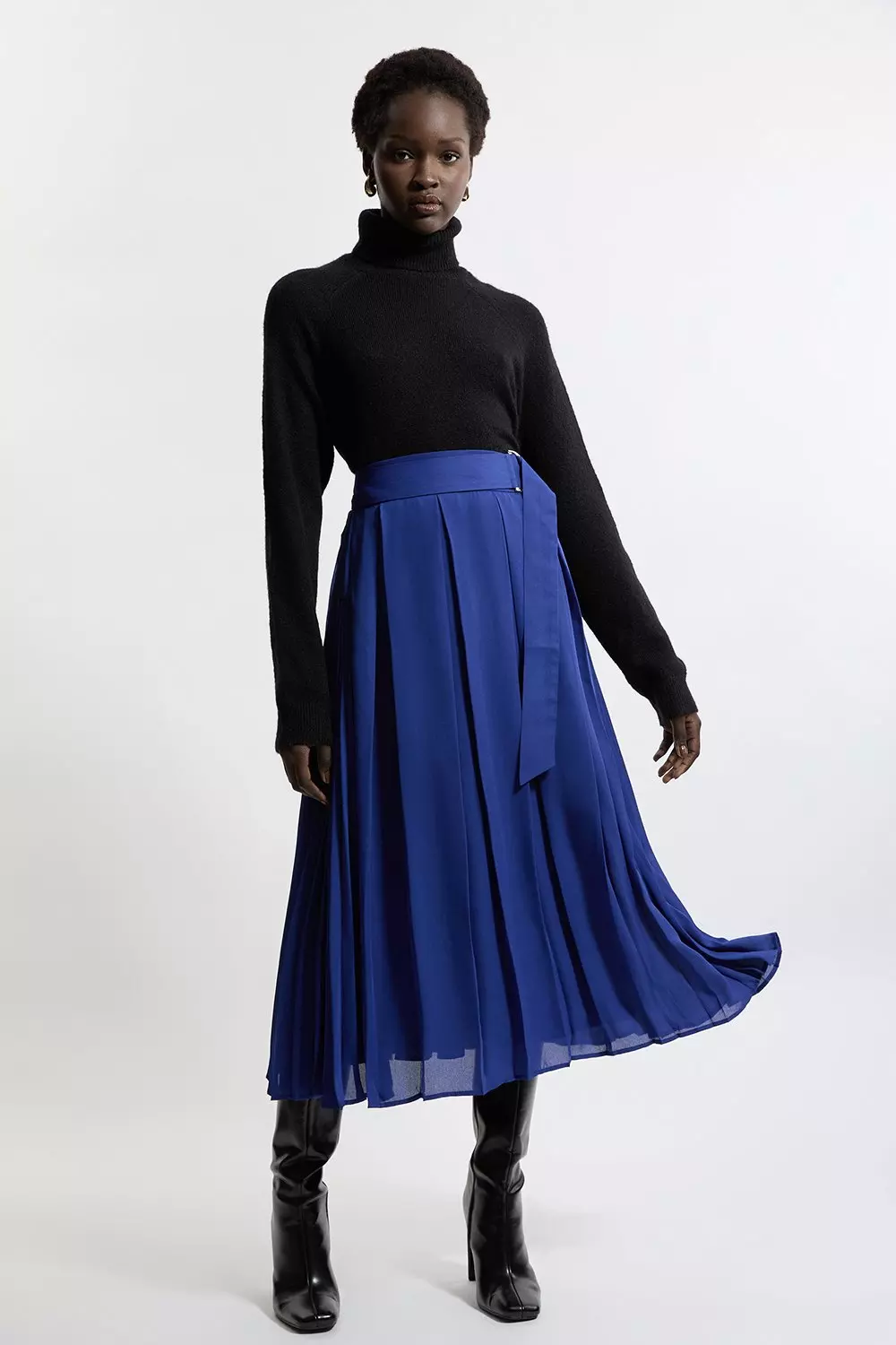 Pleated maxi skirt style hotsell