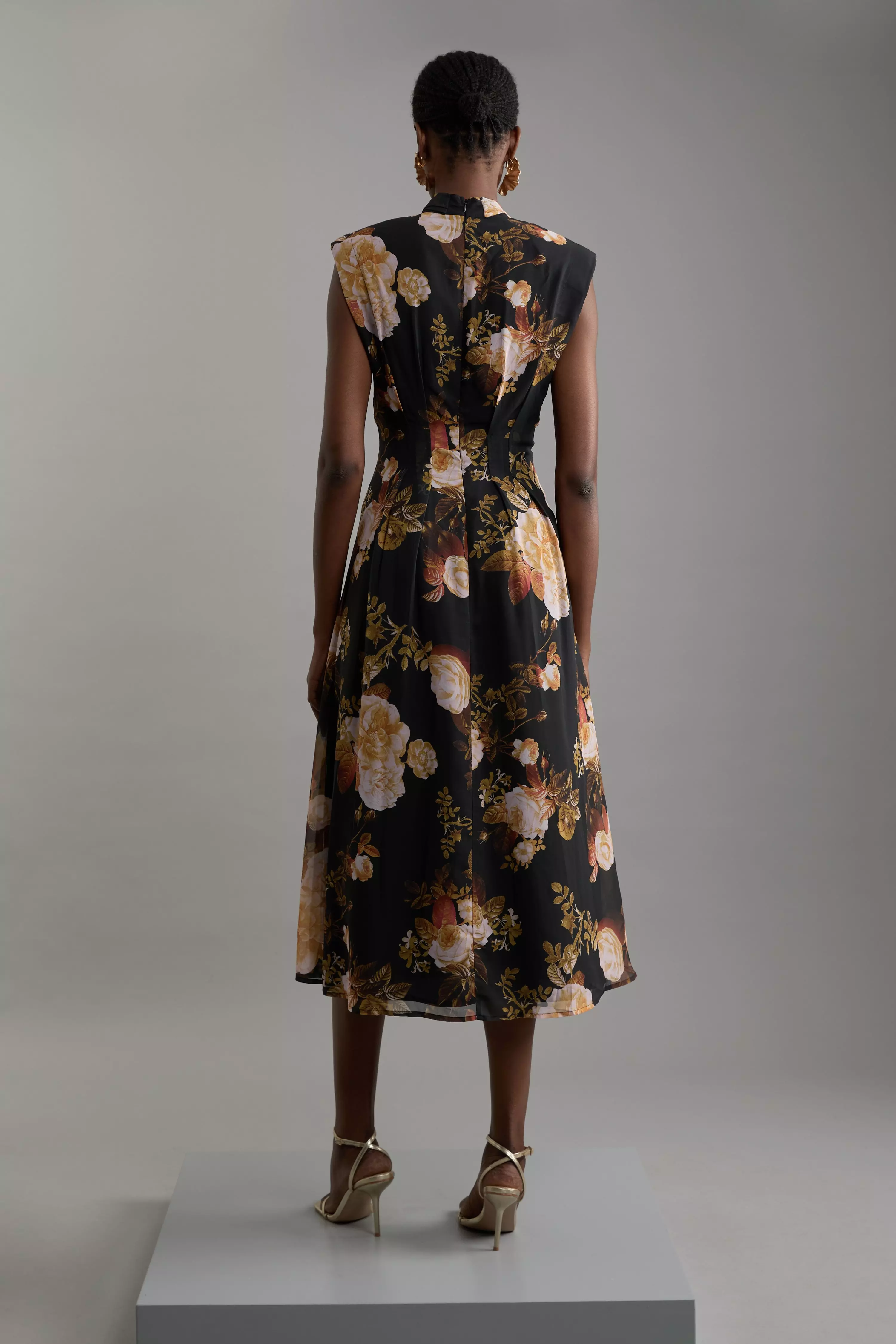 Tall Floral Georgette Woven Tie Maxi Dress | Karen Millen
