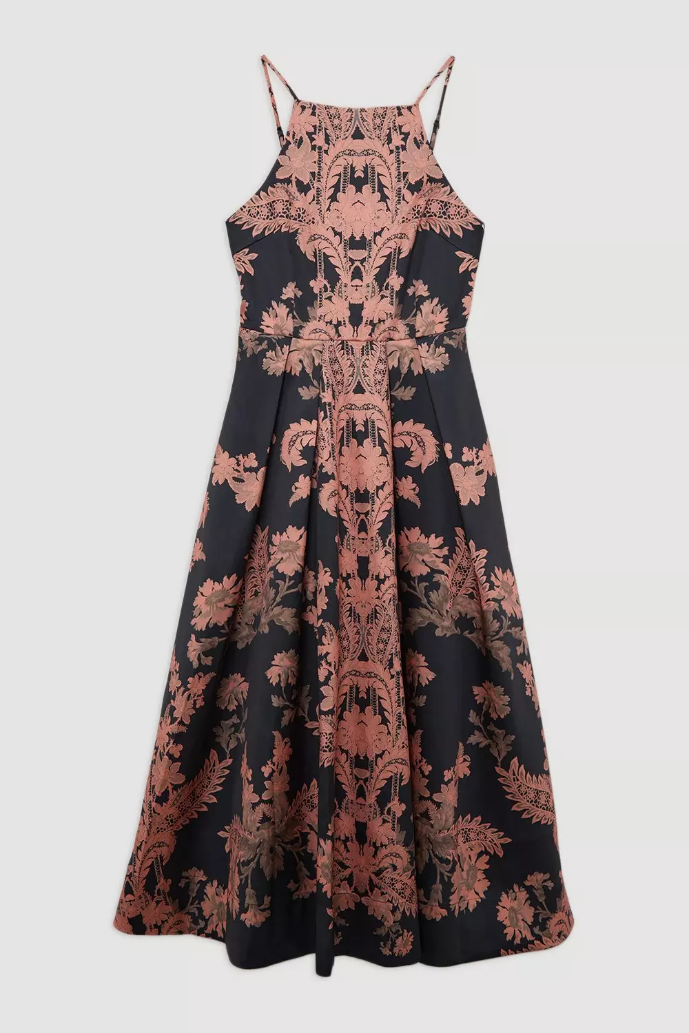 【Karen Millen】英国発！ Floral Printed Woven マキシ Dress Petite Jacquard Woven Floral Maxi Dress | Karen Millen