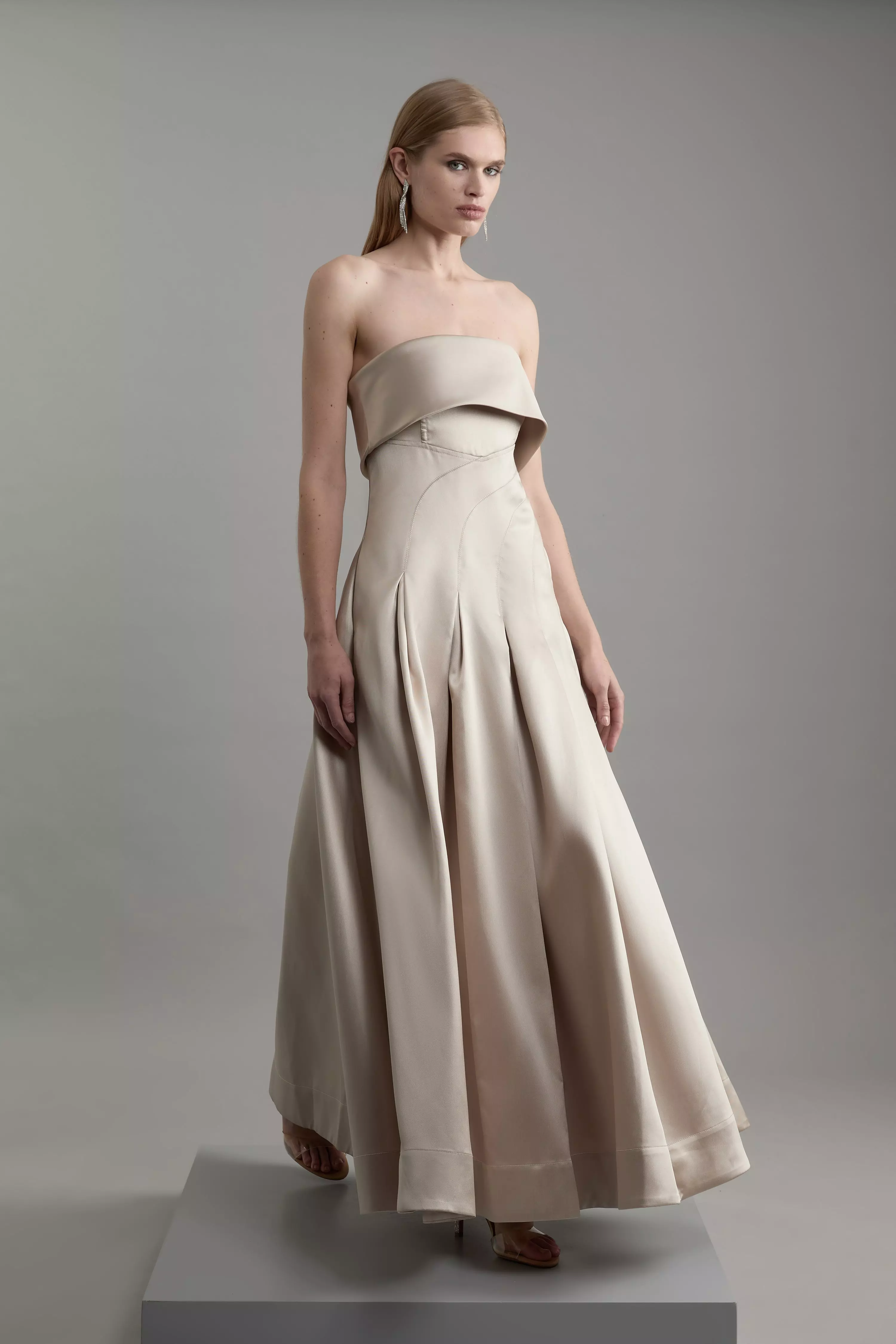 Bandeau prom dress long hot sale