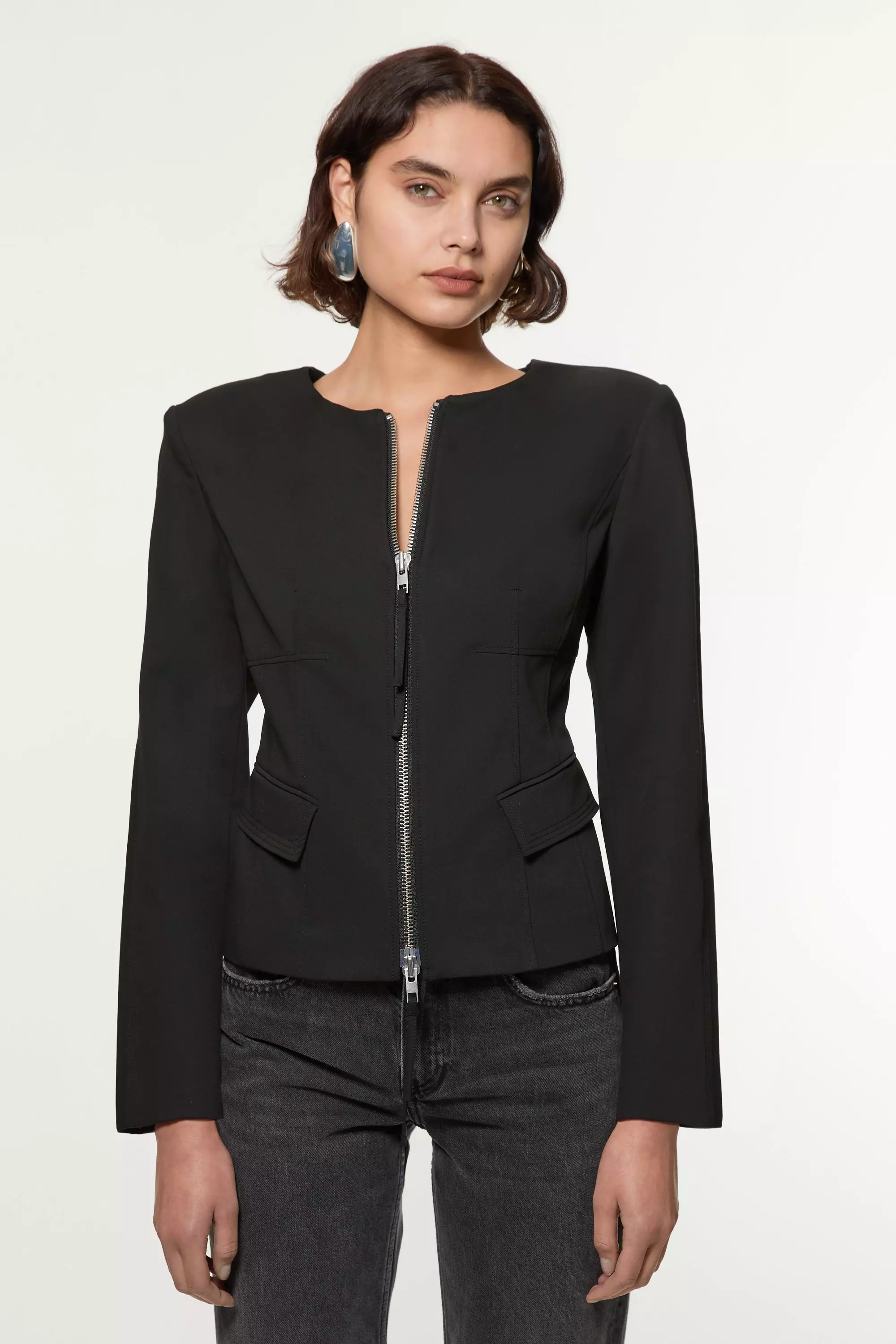 Tailored Viscose Zip Detail Set alternative image