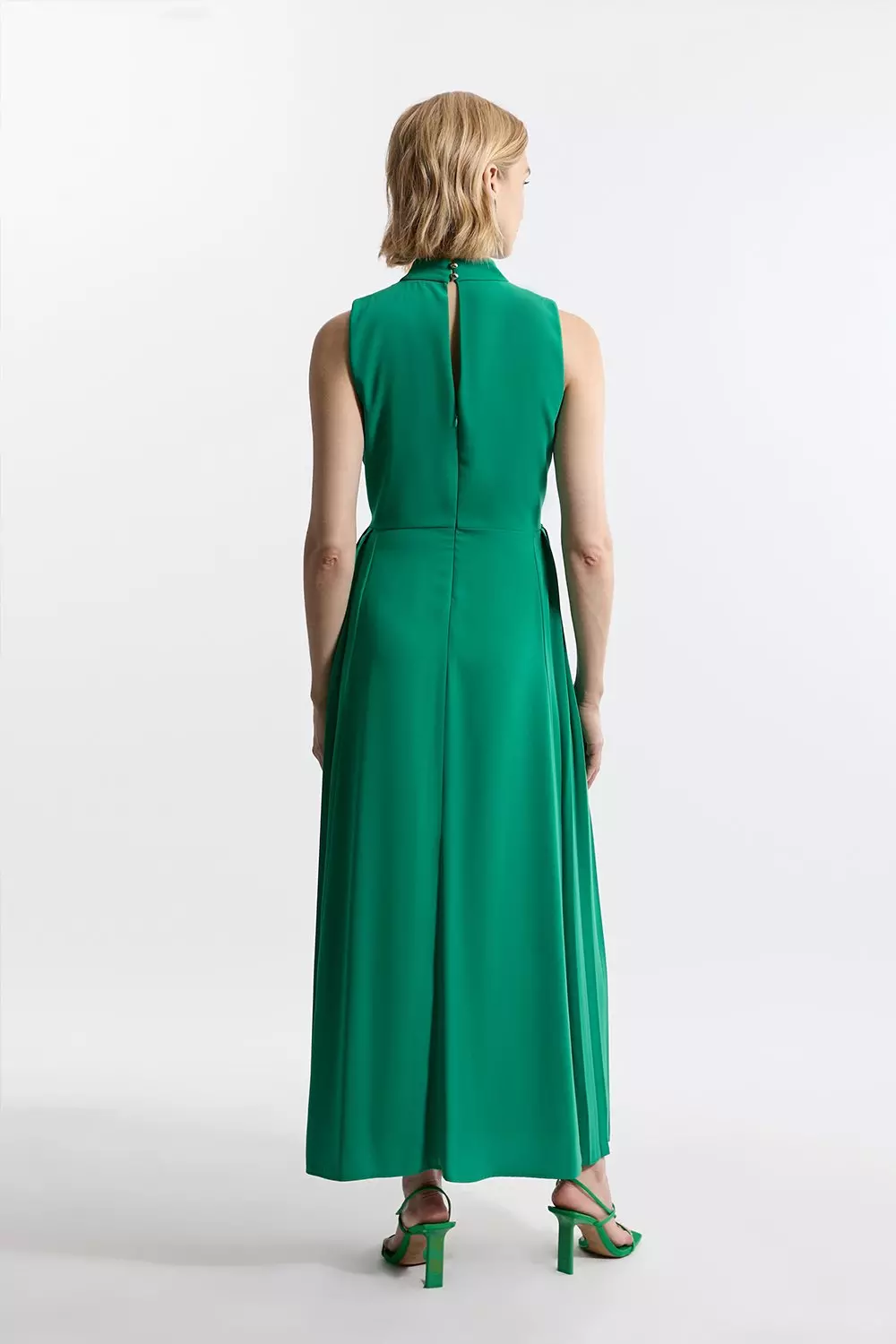 Soft Tailored Pleated Panel Midaxi Dress | Karen Millen