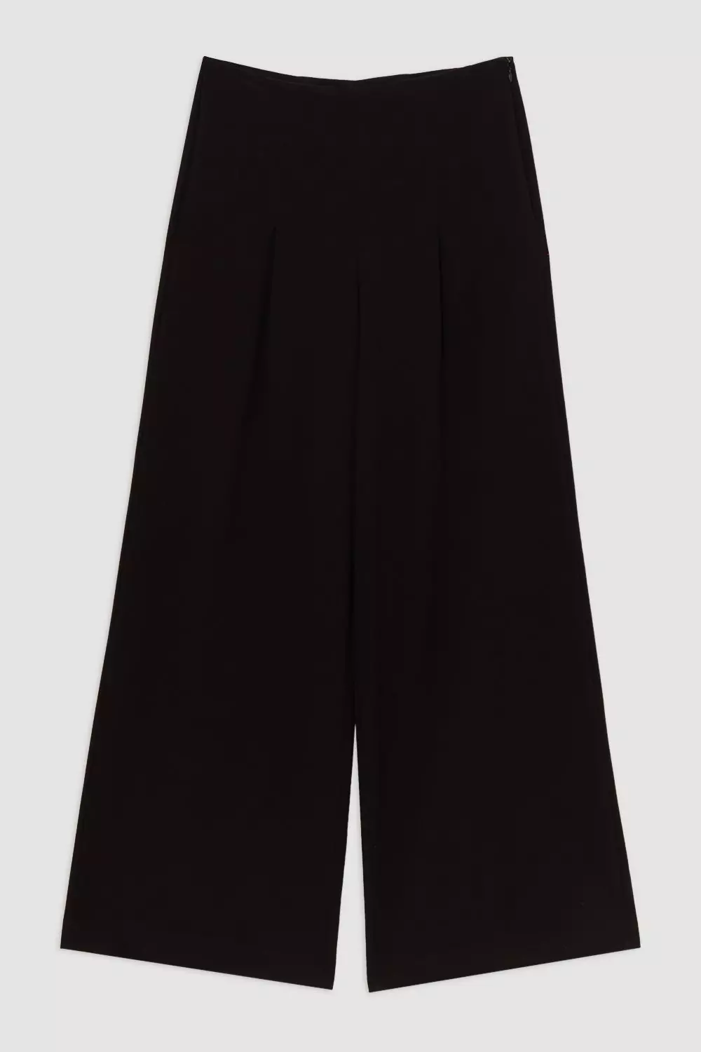Black Compact Stretch Essential Wide Leg Tailored Trouser alternative image