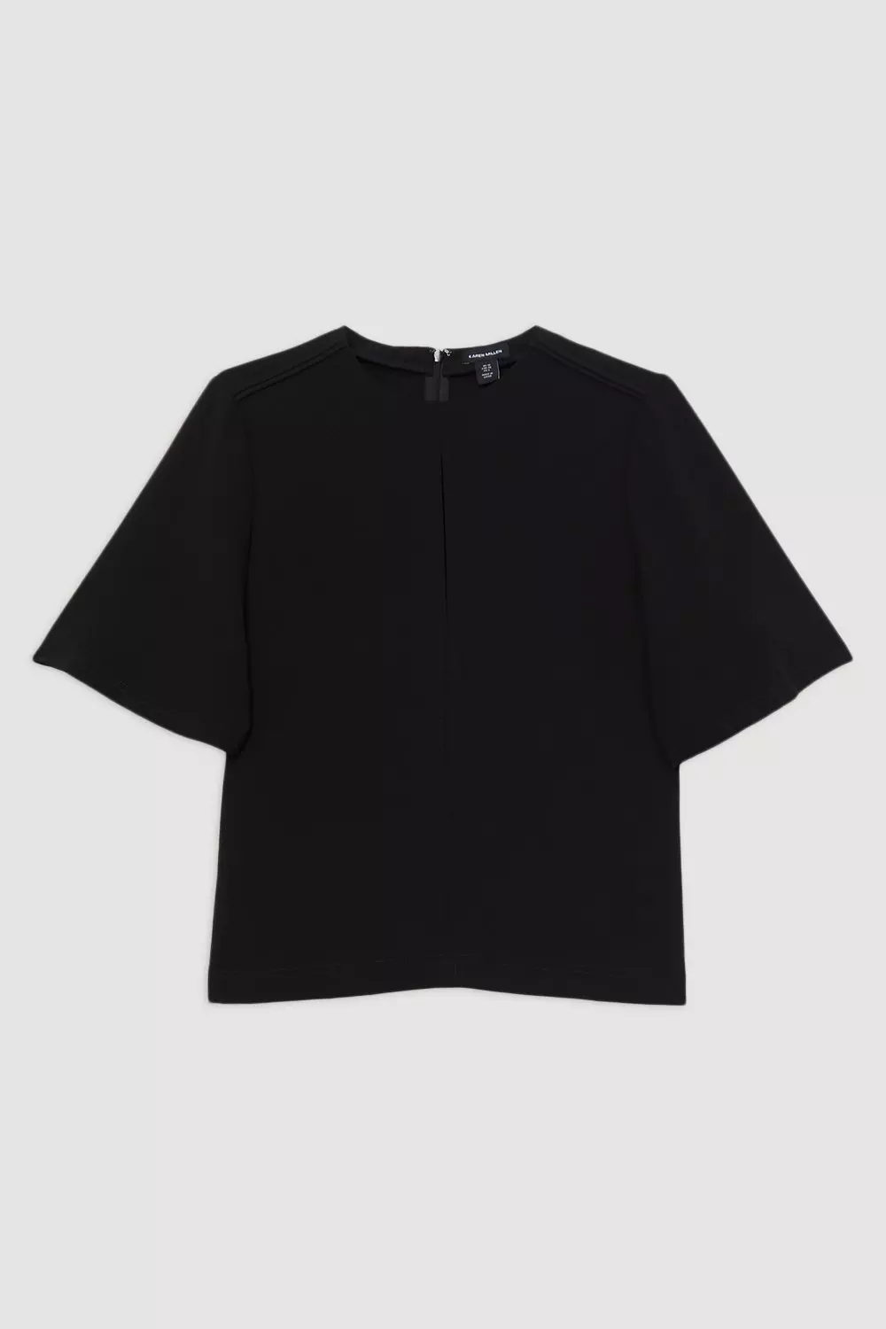 Tailored Crepe Essential Short Sleeve Top | Karen Millen