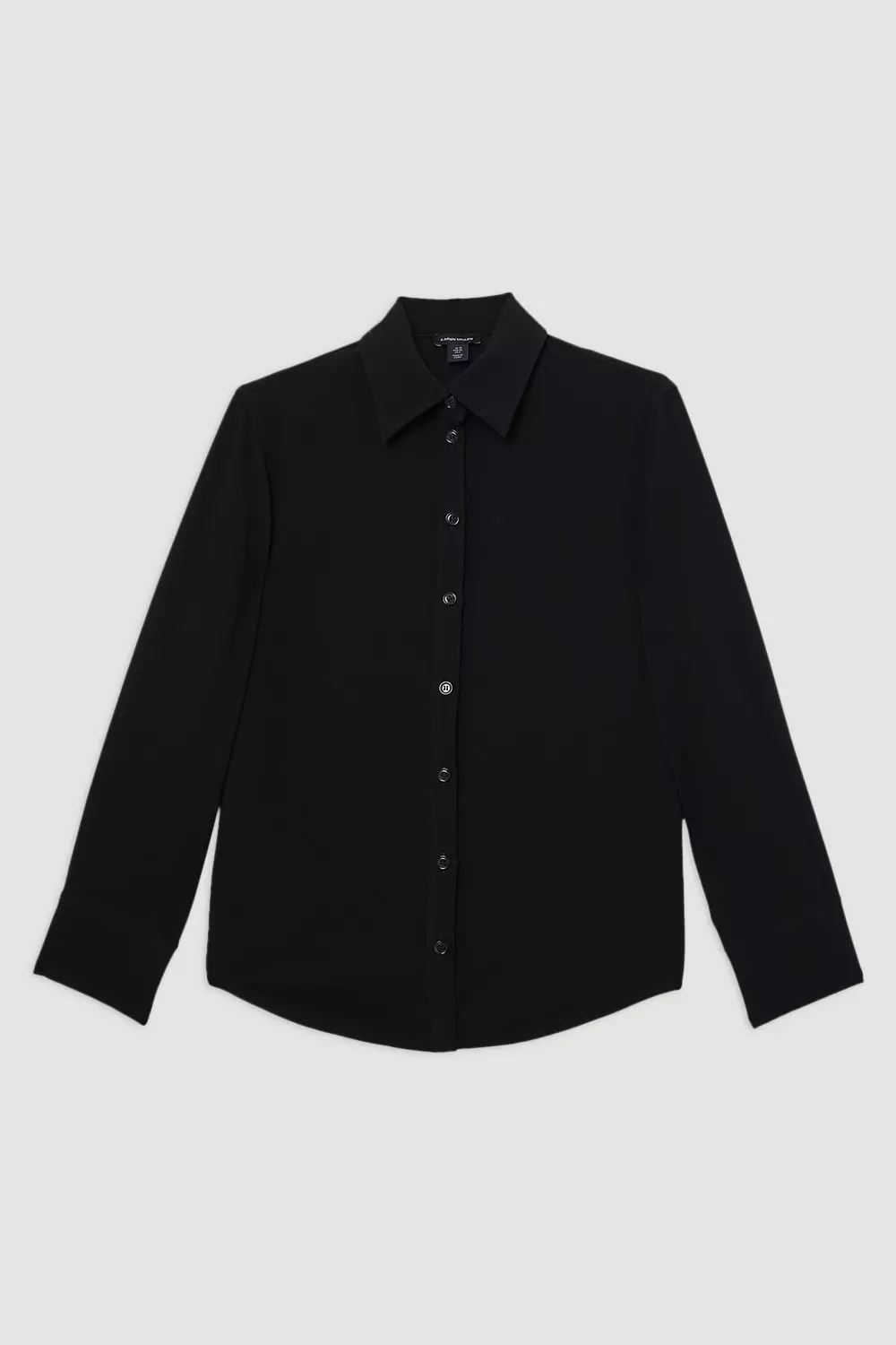 Black Tailored Crepe Essential Shirt alternative image